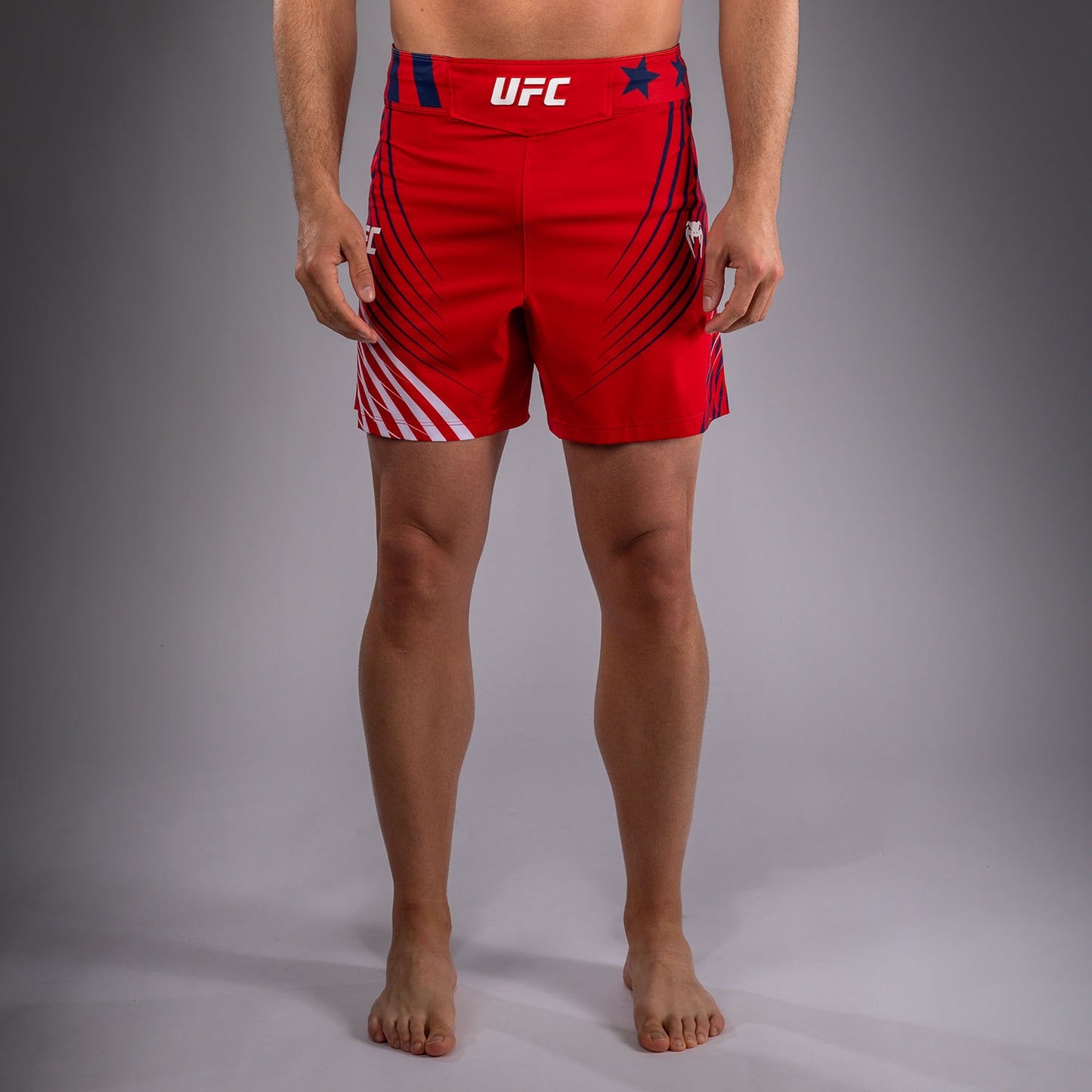 Men's Official UFC Freedom 250 by Venum Red Personalized Authentic Fight Night Short Fit Fight Short