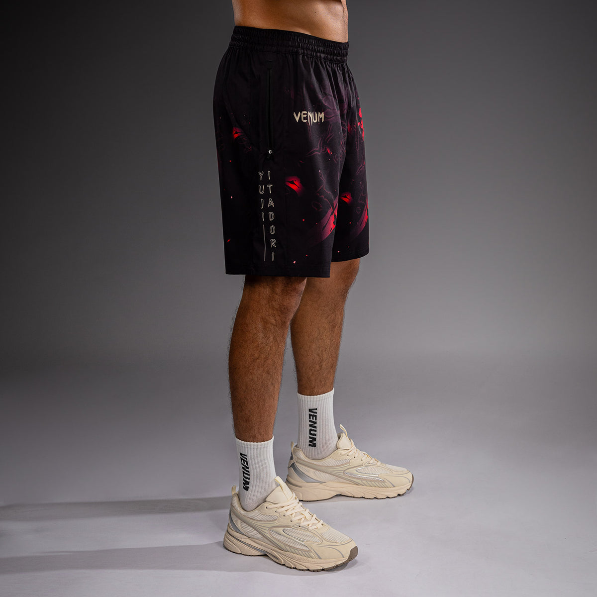 Jujutsu Kaisen x Venum Itadori Training Shorts - Black/Red