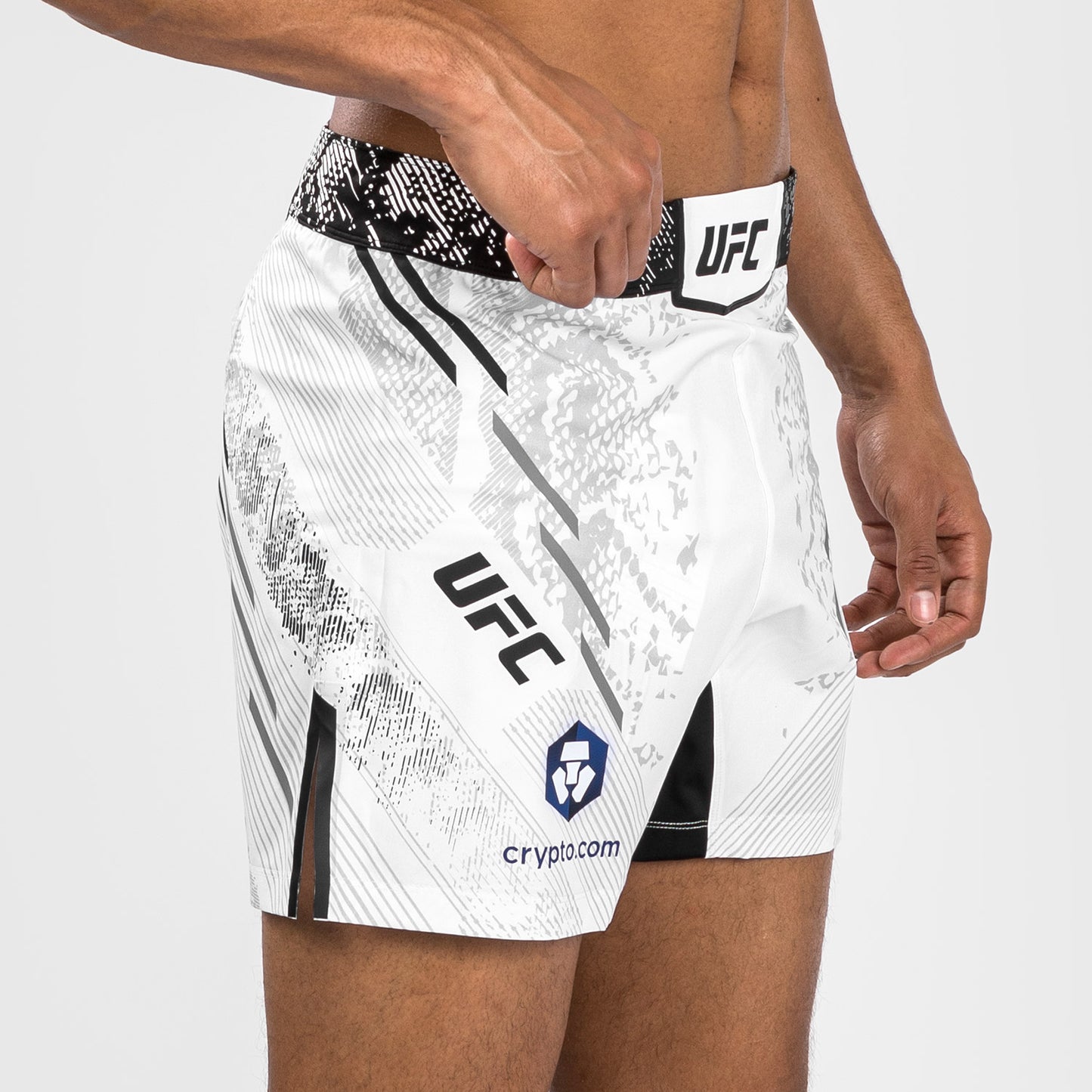 UFC Adrenaline by Venum Personalized Authentic Fight Night Men's Fight Short - Short Fit - White