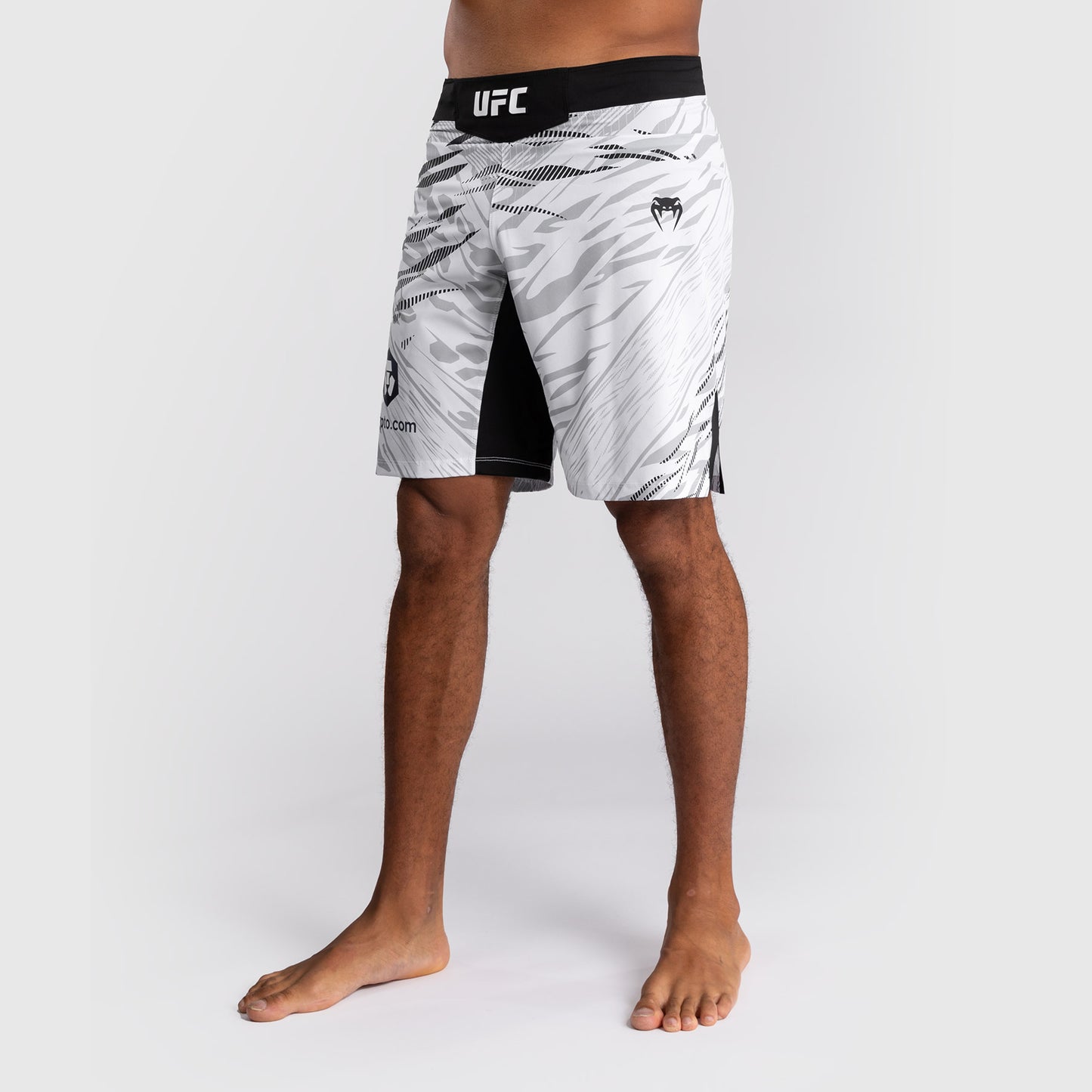 UFC Fusion by Venum Personalized Authentic Fight Night Men's Fight Short - Long Fit - White