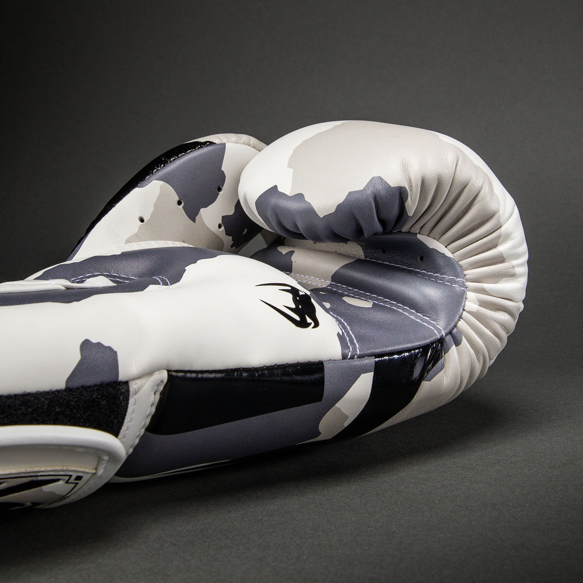 Venum Elite Camo Boxing Gloves - White/Light Grey