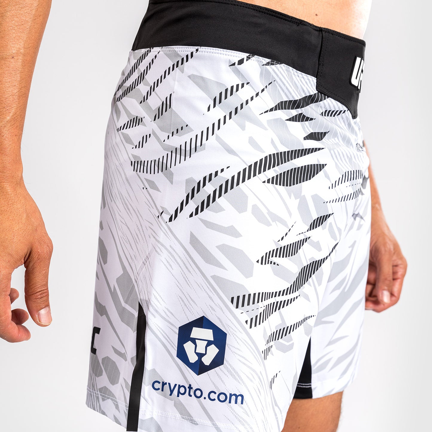 UFC Fusion by Venum Personalized Authentic Fight Night Men's Fight Short - Short Fit - White