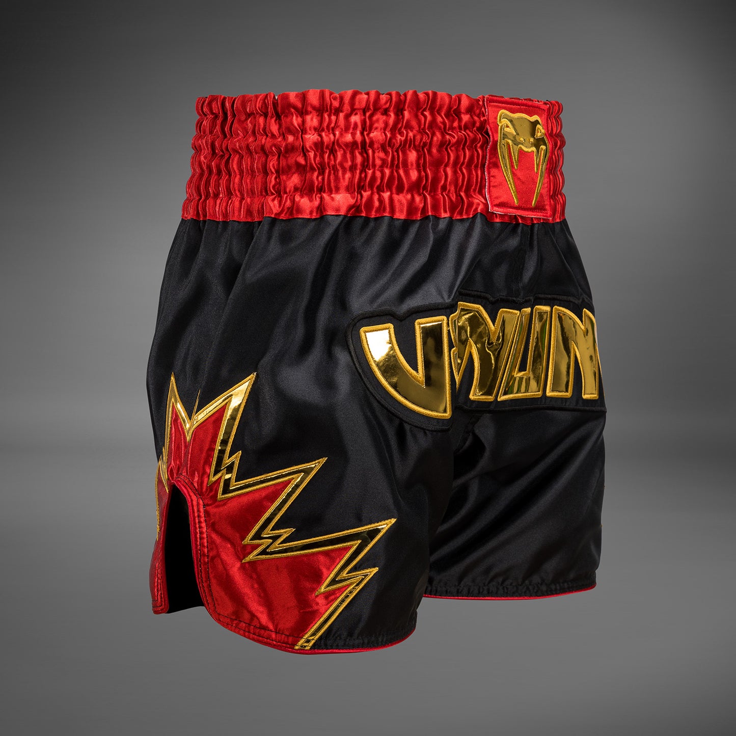 Venum Inferno Muay Thai Shorts - Black/Gold/Red