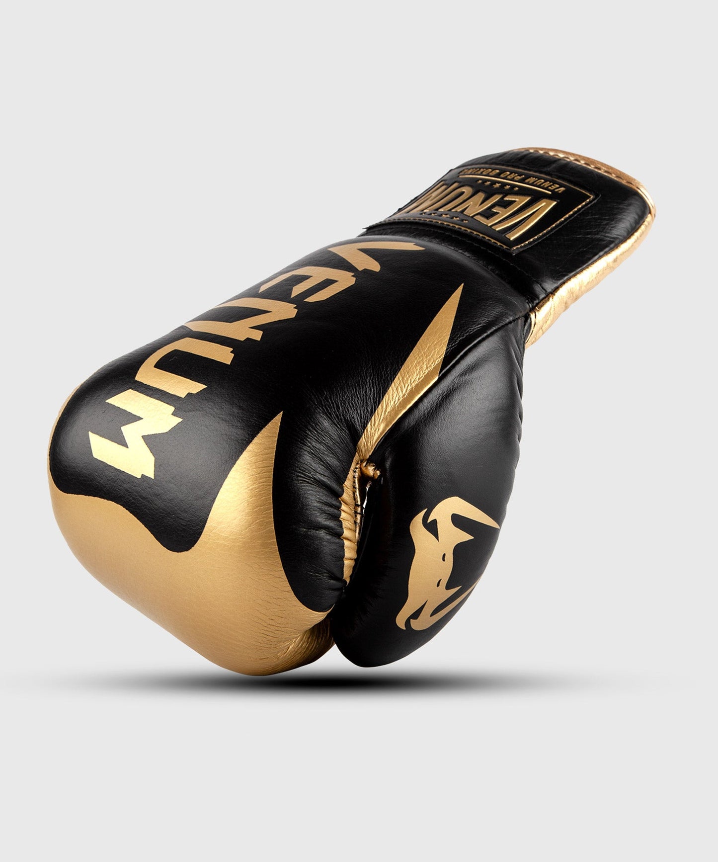 Venum Hammer Pro Boxing Gloves - With Laces - Black/Gold