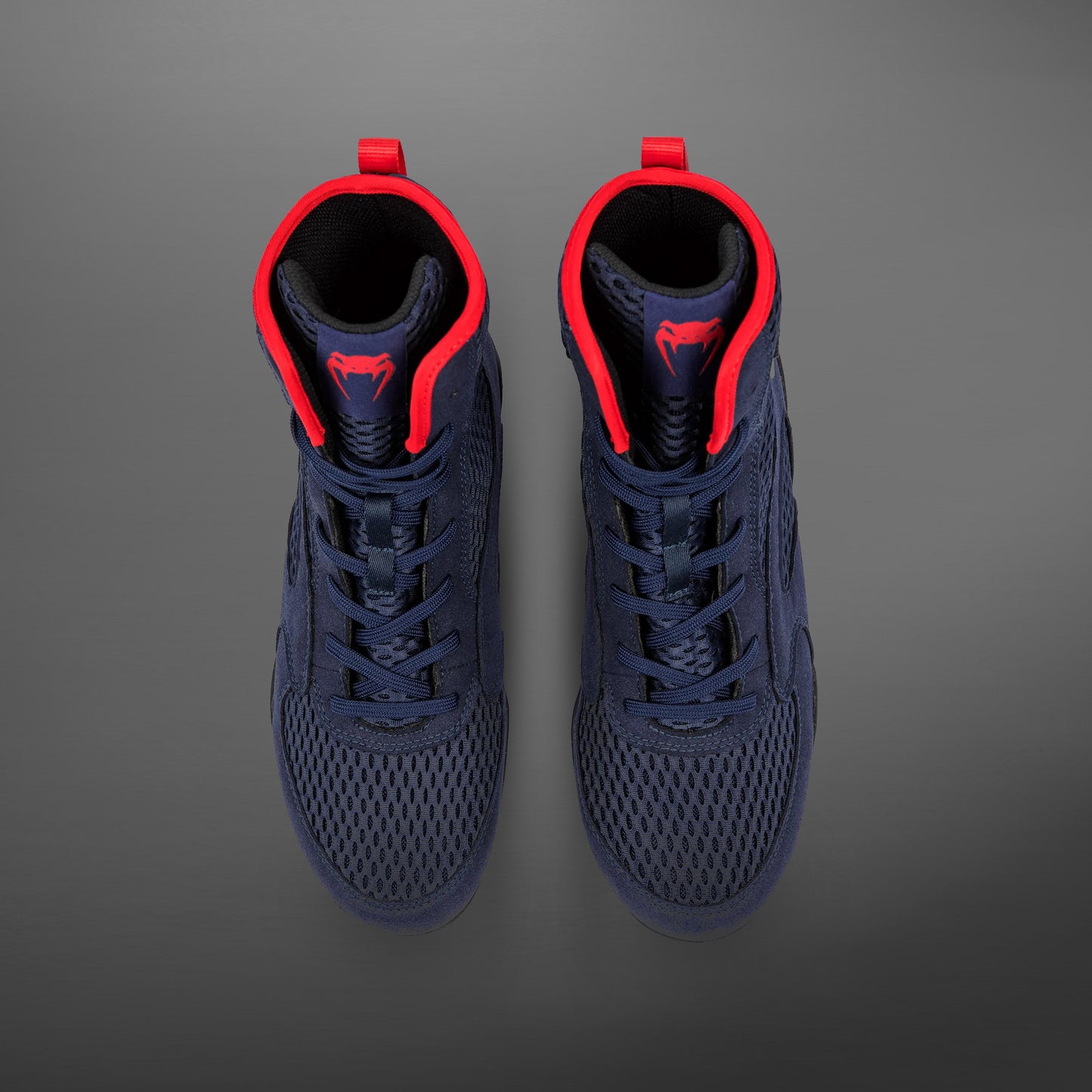 Venum Contender Boxing Shoes - Navy Blue/Red