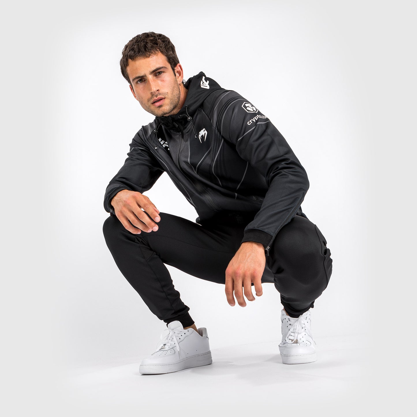 UFC Venum Authentic Fight Night 2.0 Kit by Venum Men's Walkout Hoodie - Black