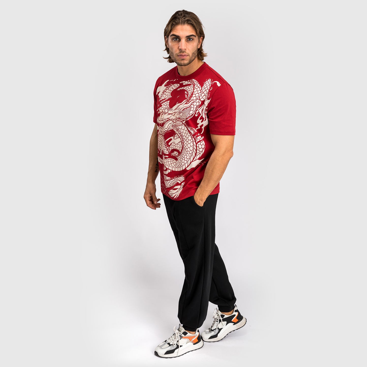 Venum Dragon’s Flight Men’s T-Shirt - Cherry Red/Cream White