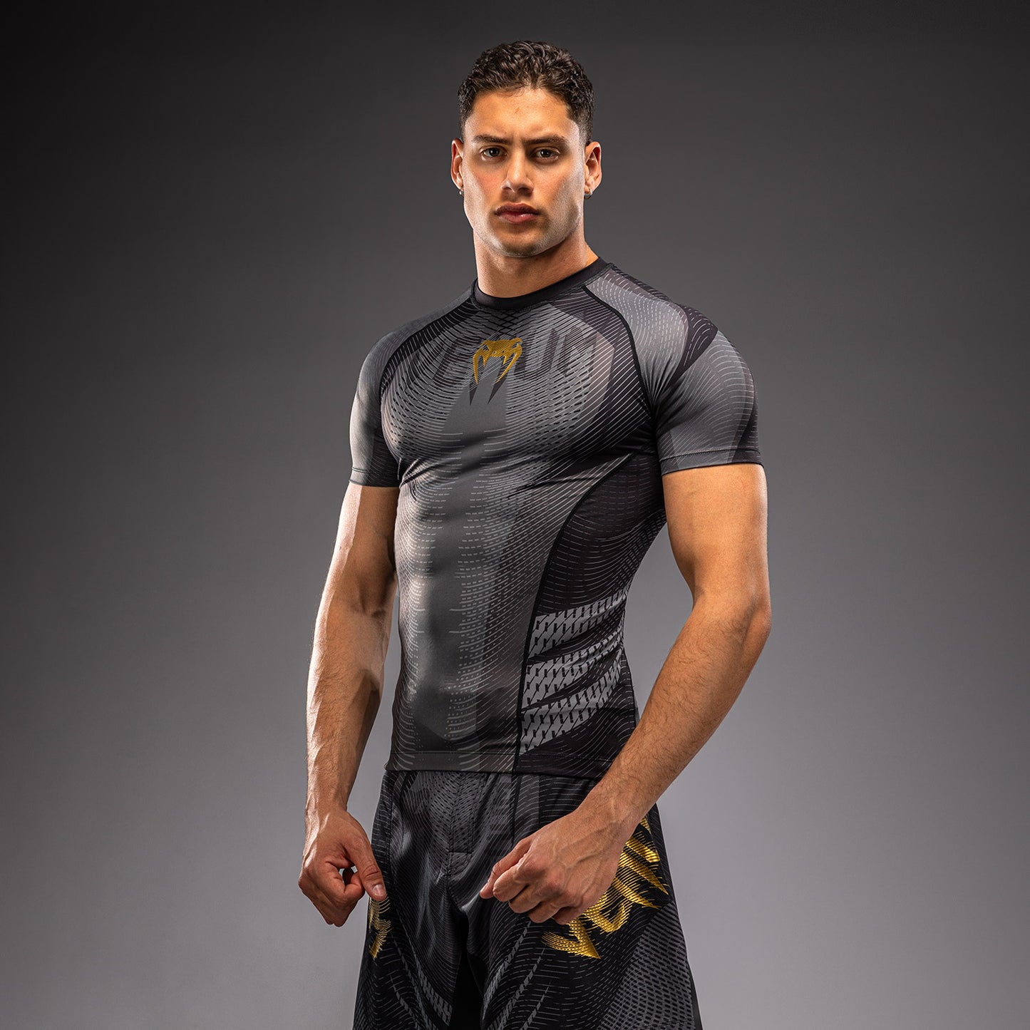 Venum Galactic 3.0 Short Sleeve Rashguard - Black/Gold