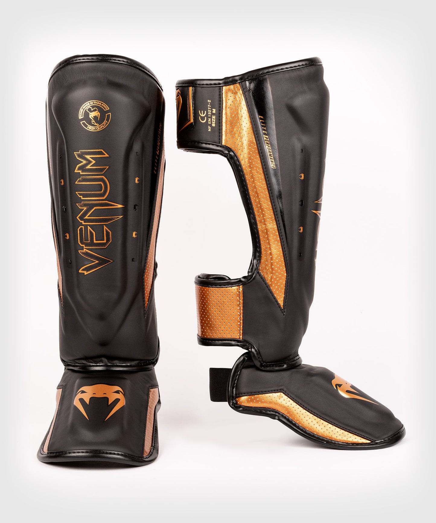 Venum Elite Evo Shinguards - Black/Bronze