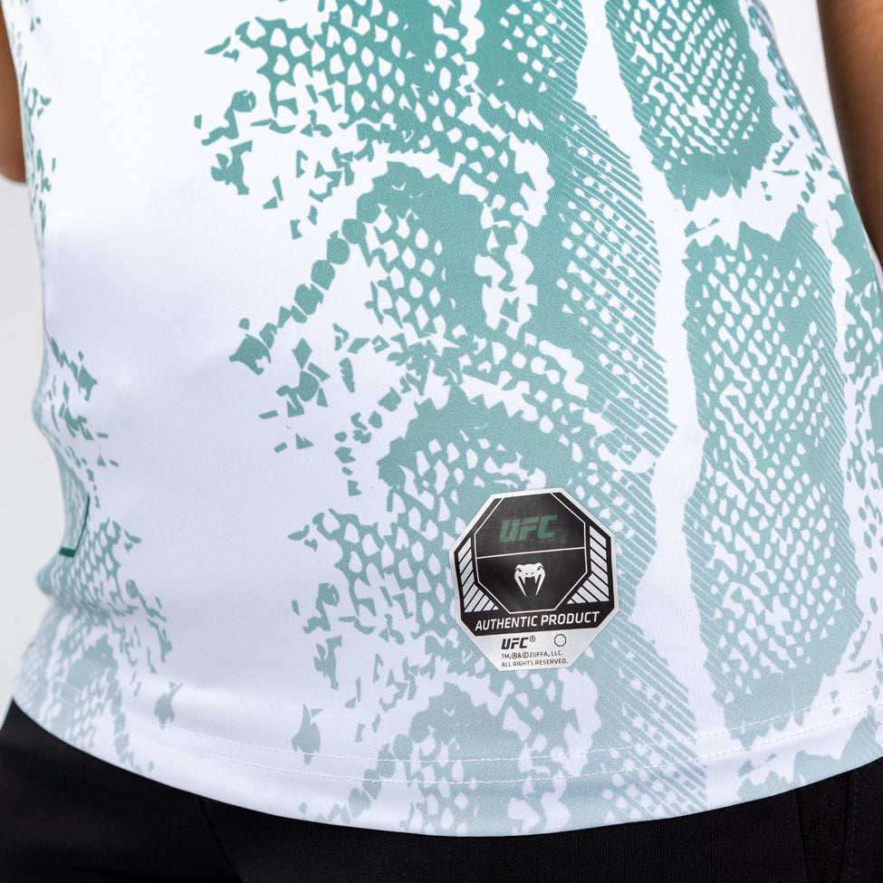 UFC Adrenaline by Venum Personalized Authentic Fight Night Women’s Walkout Jersey - Emerald Edition - White/Green