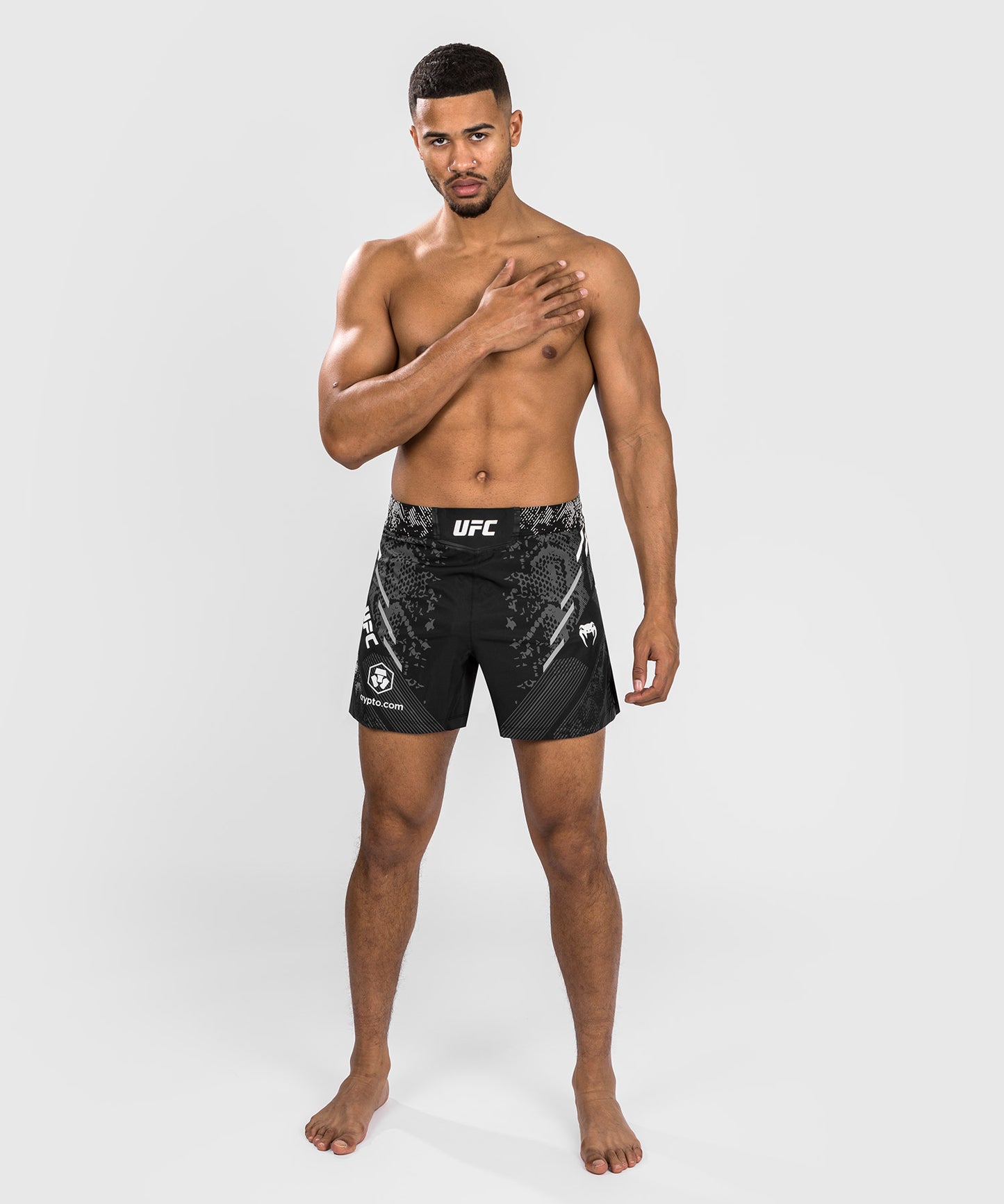 UFC Adrenaline by Venum Personalized Authentic Fight Night Men's Fight Short - Short Fit - Black