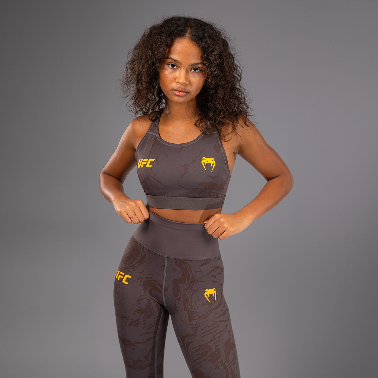 UFC Fusion by Venum Fight Week Women’s Sports Bra - Earthen Brown