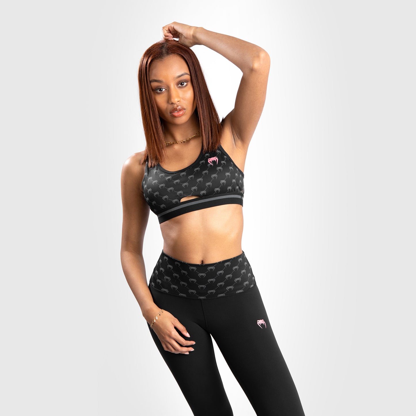 Venum Monogram Sports Bra - Black/Pink Gold