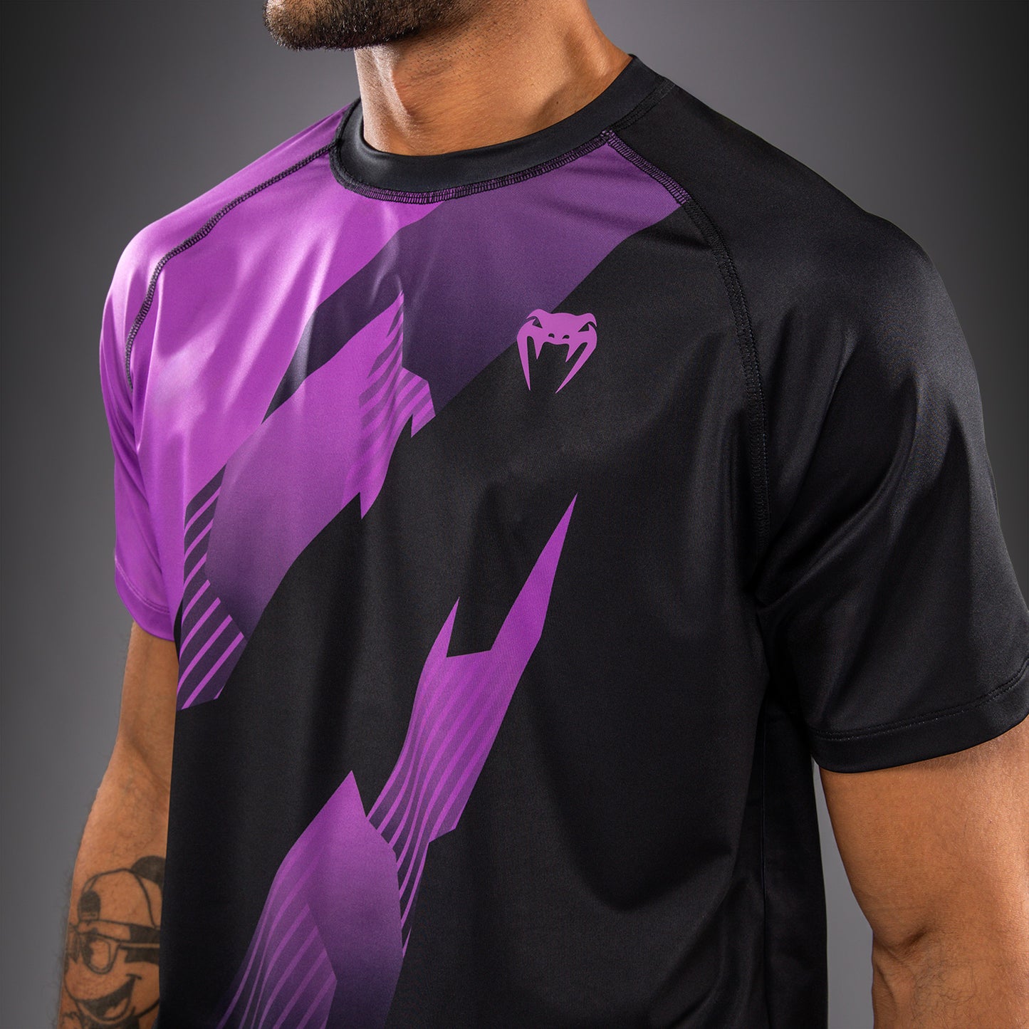 Venum No-Gi 6.0 Dry Tech T-Shirt - Black/Purple