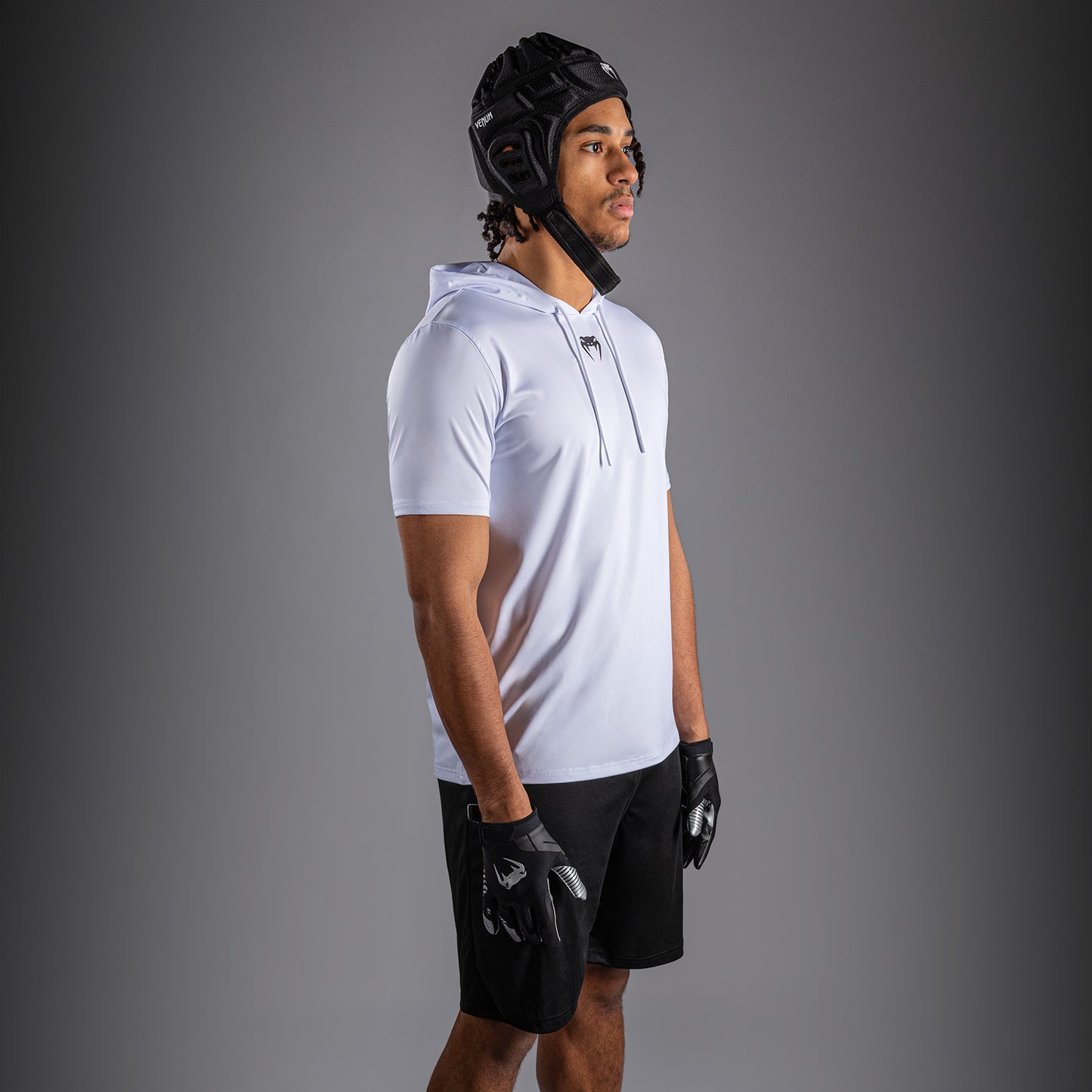 Venum Elite Short Sleeve Dry-Tech Hoodie - White