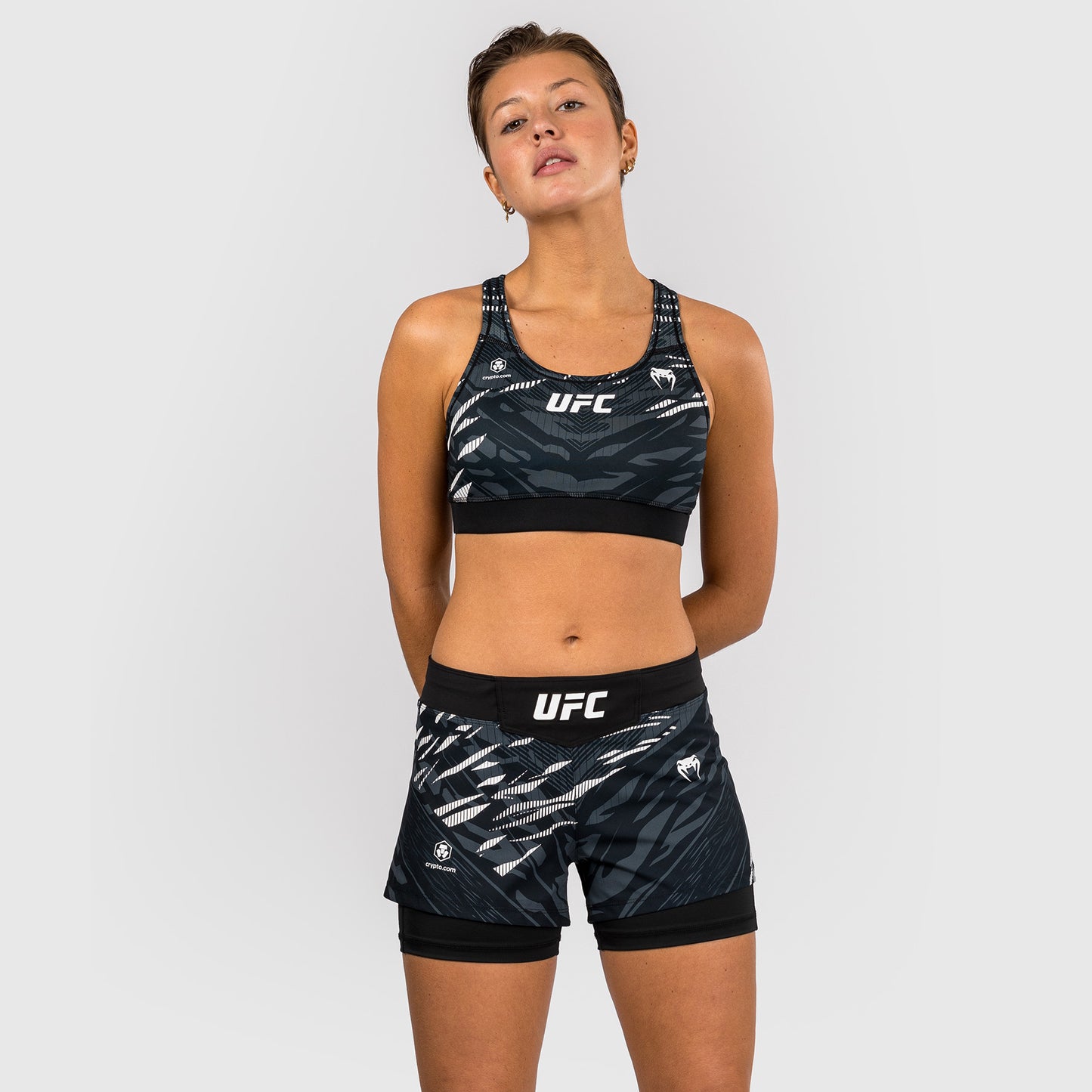 UFC Fusion by Venum Personalized Authentic Fight Night Women's Fight Short - Black