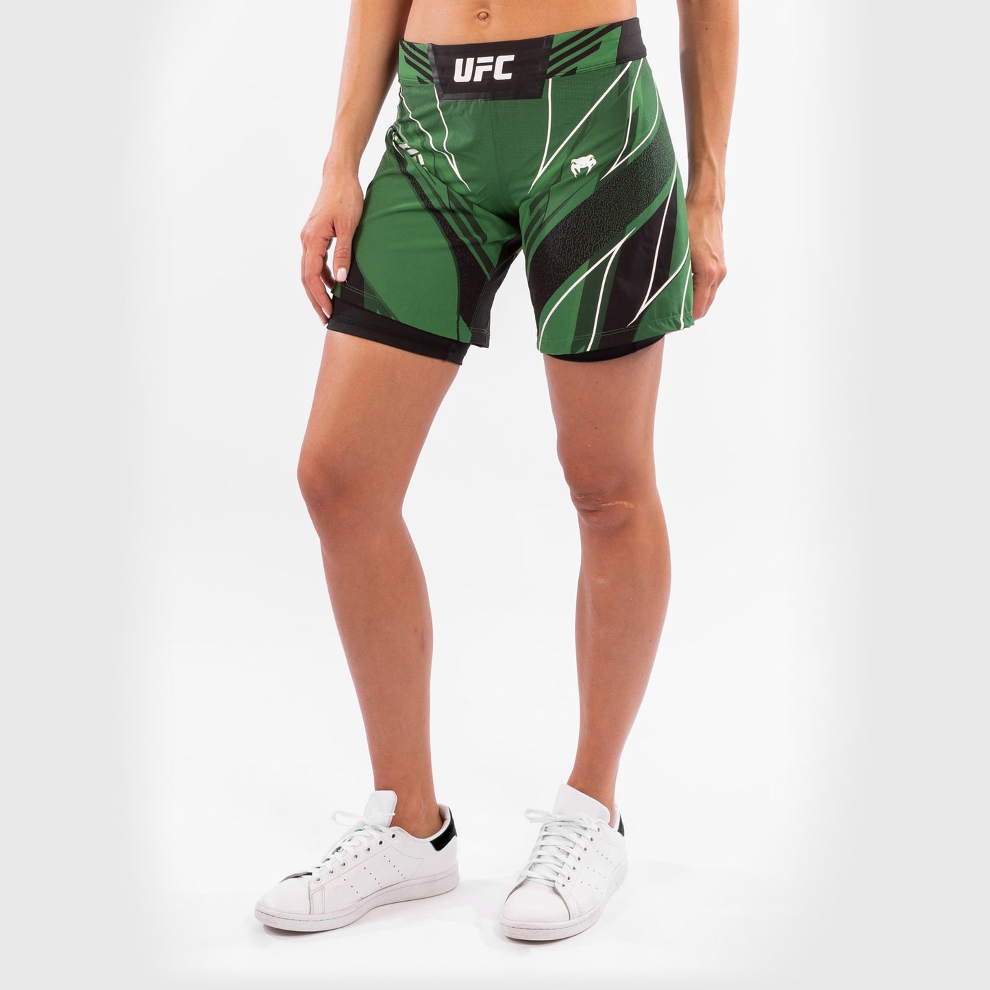 UFC Venum Authentic Fight Night Women's Shorts - Long Fit - Green