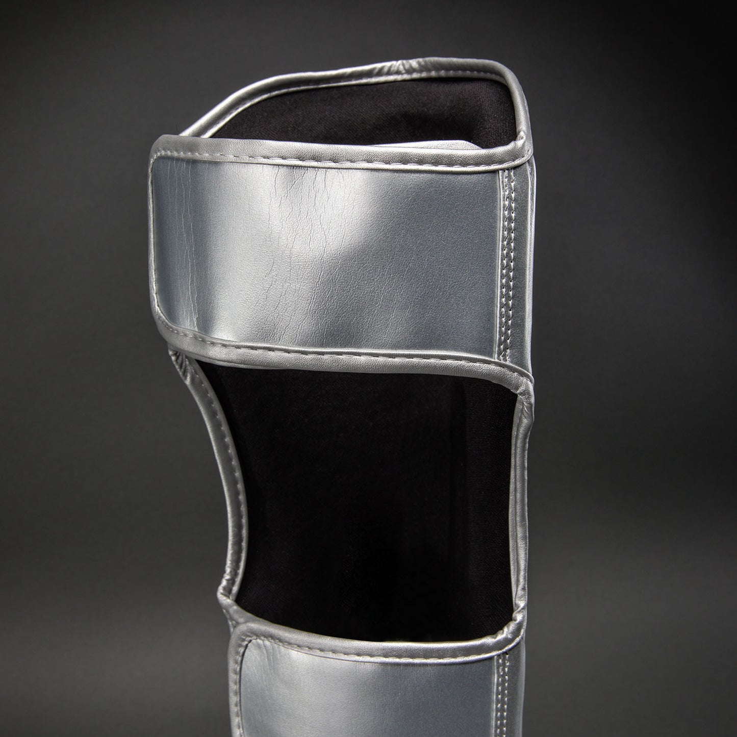 Ringhorns Charger by Venum Shin Guards - Silver/Black