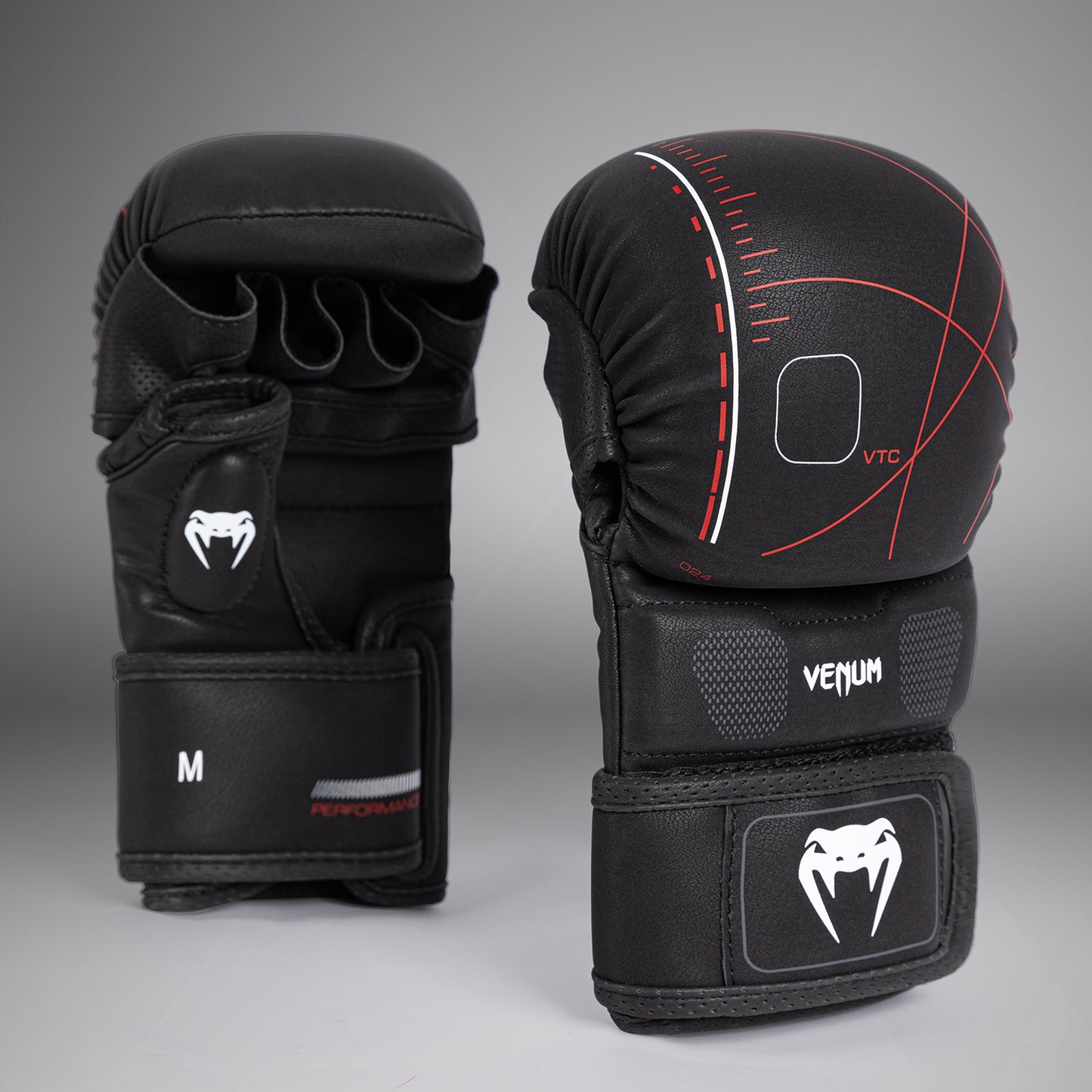 Venum Tactical XT Sparring Gloves - Black/Fire Red