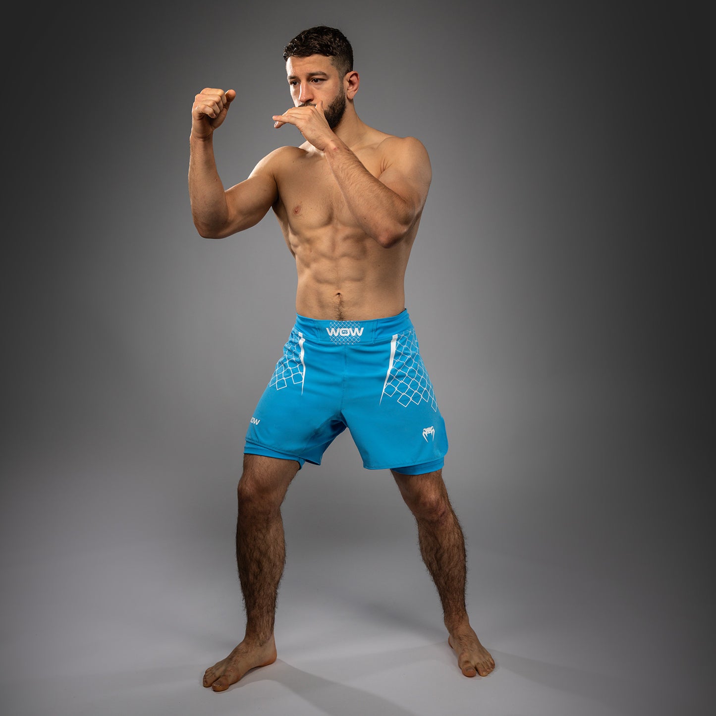 Venum x WOW FC Men’s Fight Shorts - Pacific Blue