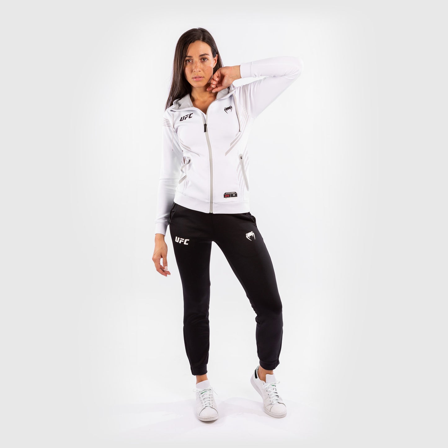 UFC Venum Personalized Authentic Fight Night Women's Walkout Hoodie - White
