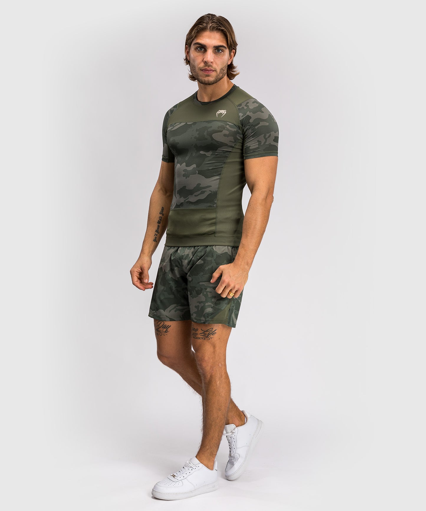 Venum G-Fit Air Men's Short Sleeve Rashguard - Army Camo