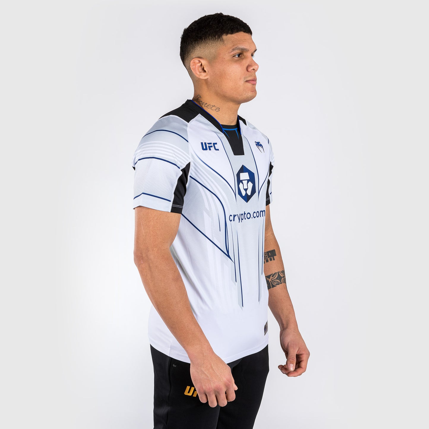 UFC Venum Personalized Authentic Fight Night 2.0 Kit by Venum Men's Walkout Jersey - Midnight Edition - Ice