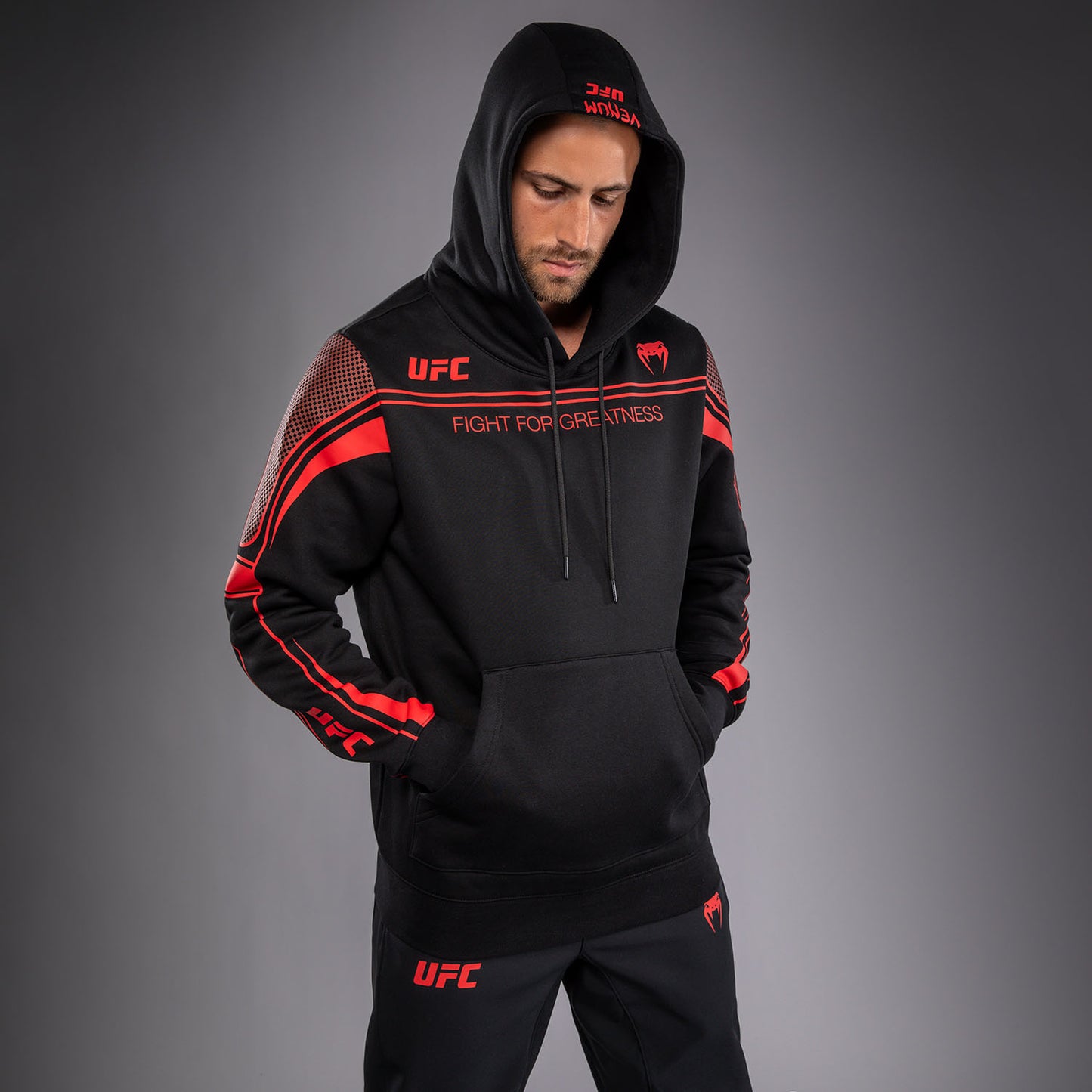 Venum UFC Unity by Venum Authentic Fight Week Men's Pullover Hoodie - Black
