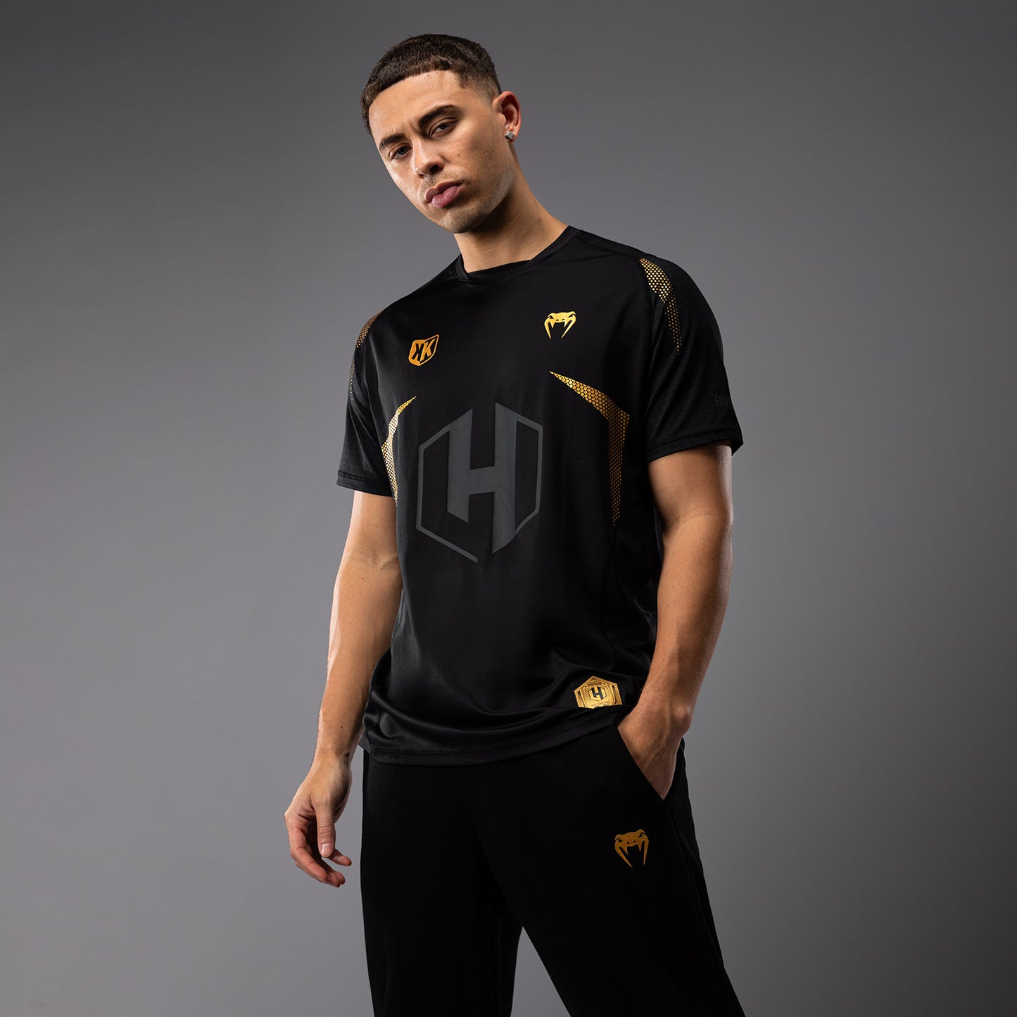 FK x Venum Hexagone MMA T-shirt - Black/Gold