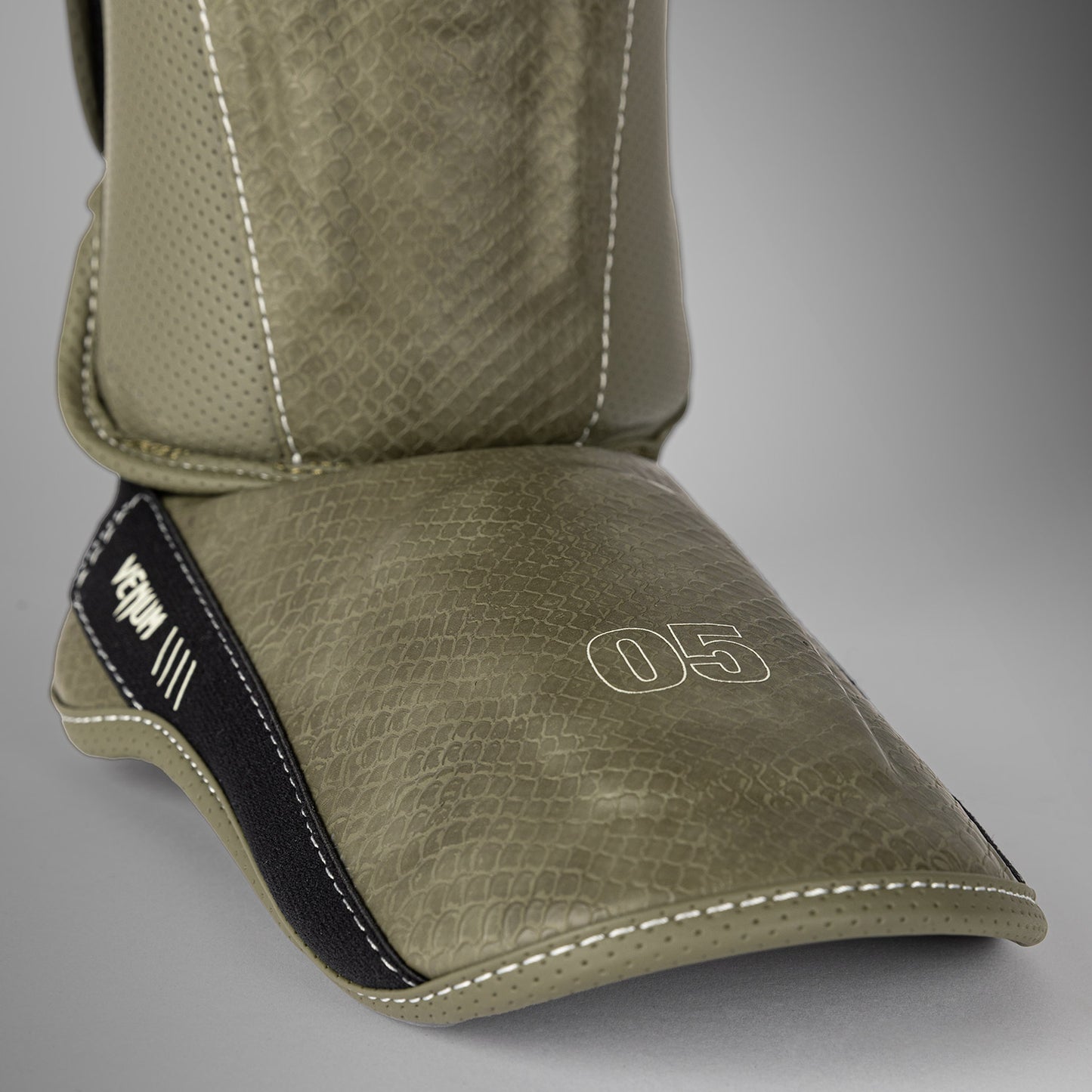 Venum Impact Evo Scales Shin Guards - Army Green