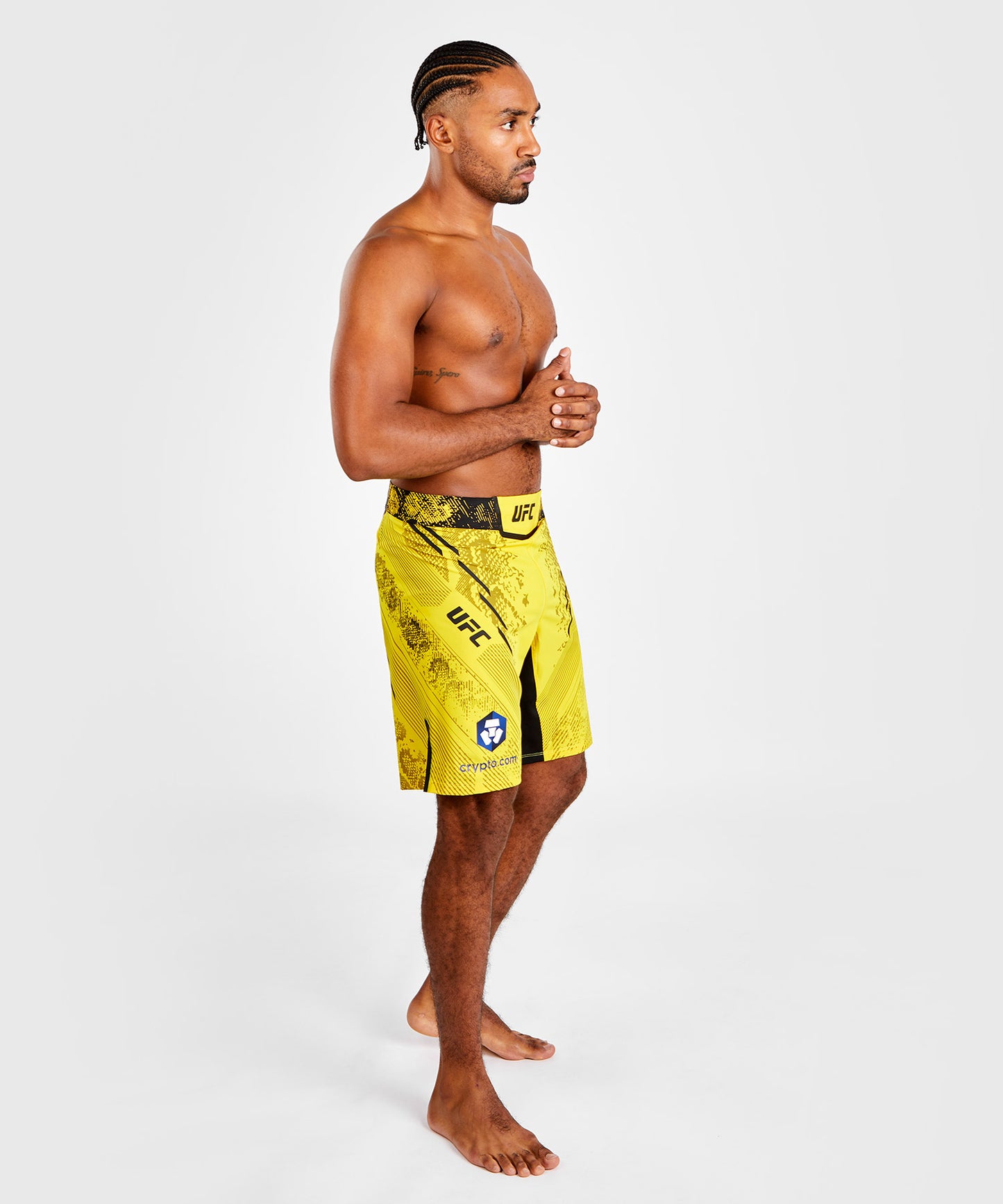 UFC Adrenaline by Venum Personalized Authentic Fight Night Men's Fight Short - Long Fit – Yellow