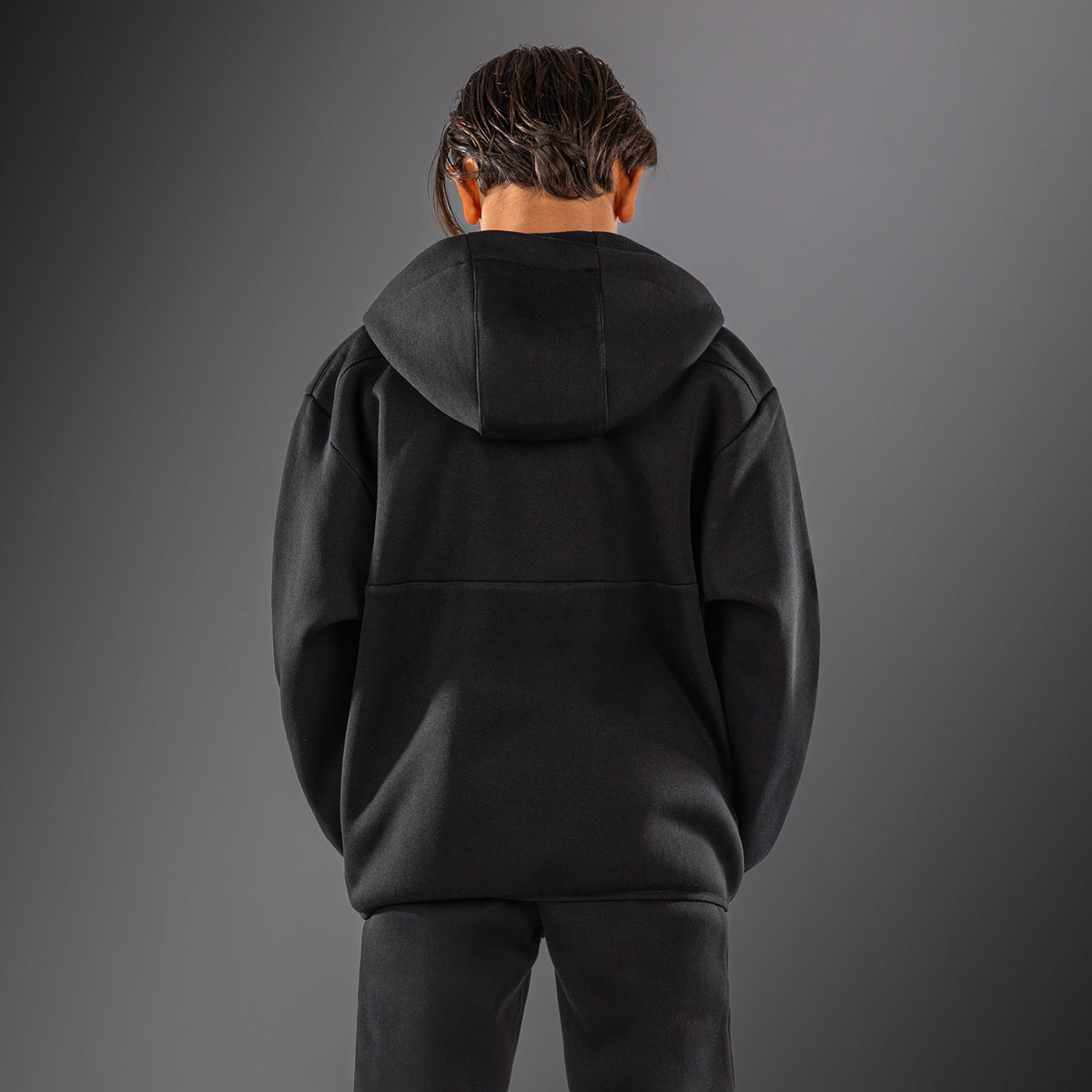 Venum Attack Fleece & Weave Kids Track Jacket - Black
