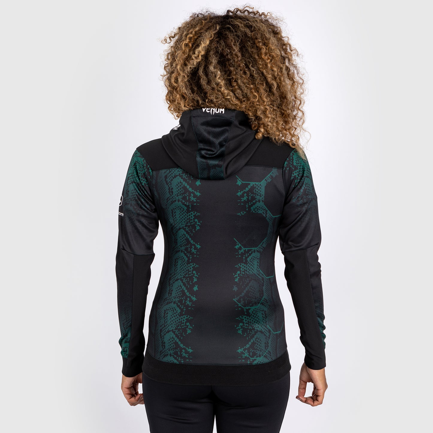 UFC Adrenaline by Venum Authentic Fight Night Women’s Walkout Hoodie - Emerald Edition - Green/Black