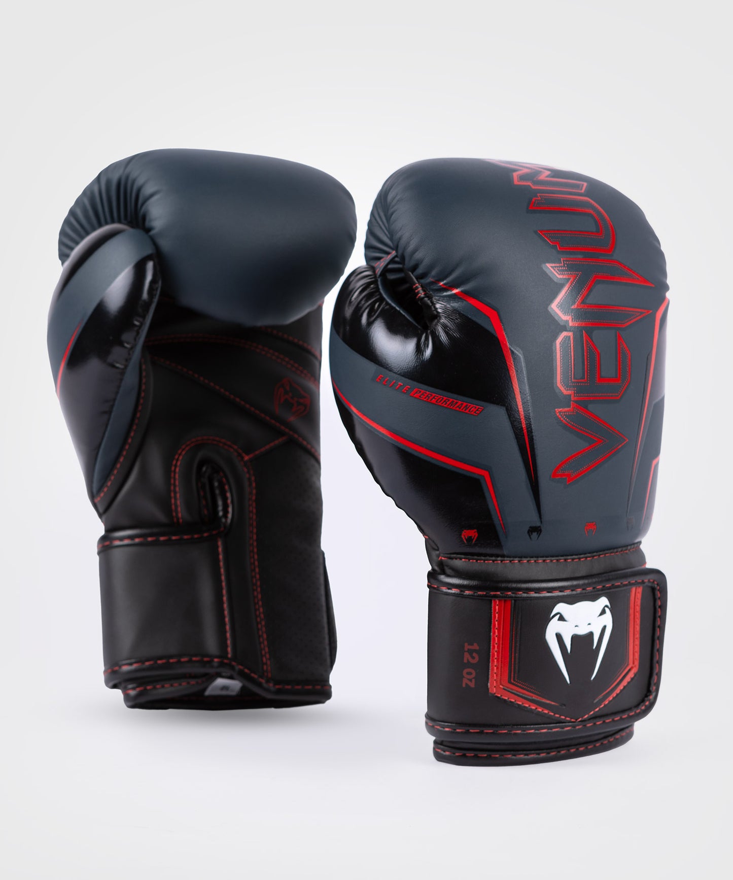 Venum Elite Evo Boxing Gloves - Navy/Black/Red