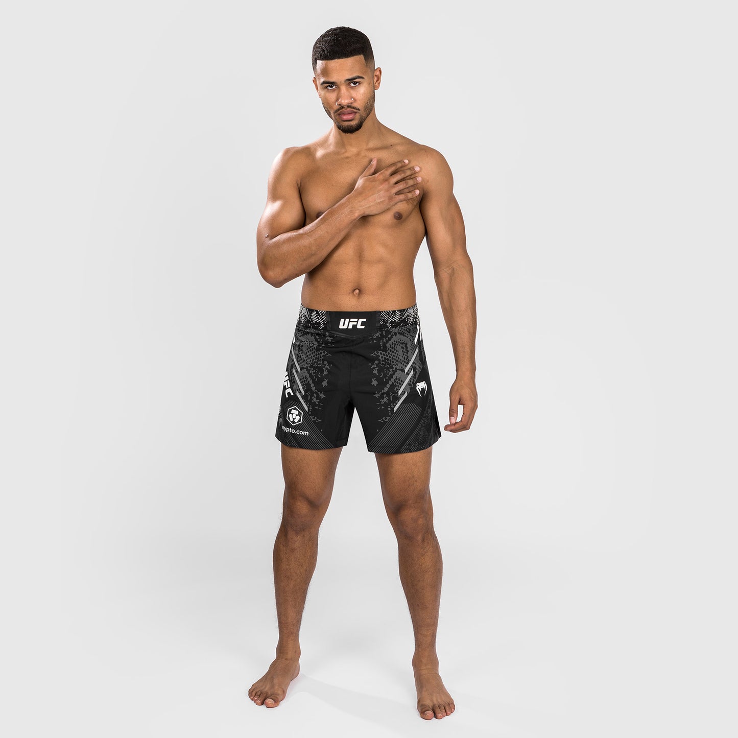 UFC Adrenaline by Venum Personalized Authentic Fight Night Men's Fight Short - Short Fit - Black