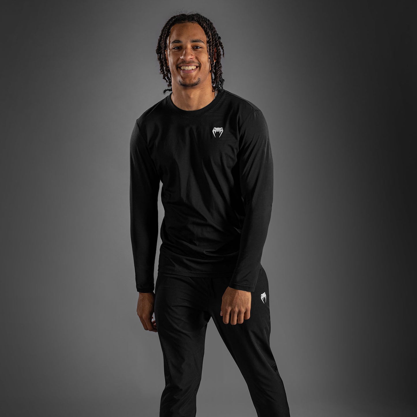 Venum Lineup Long Sleeve T-Shirt - Black/White