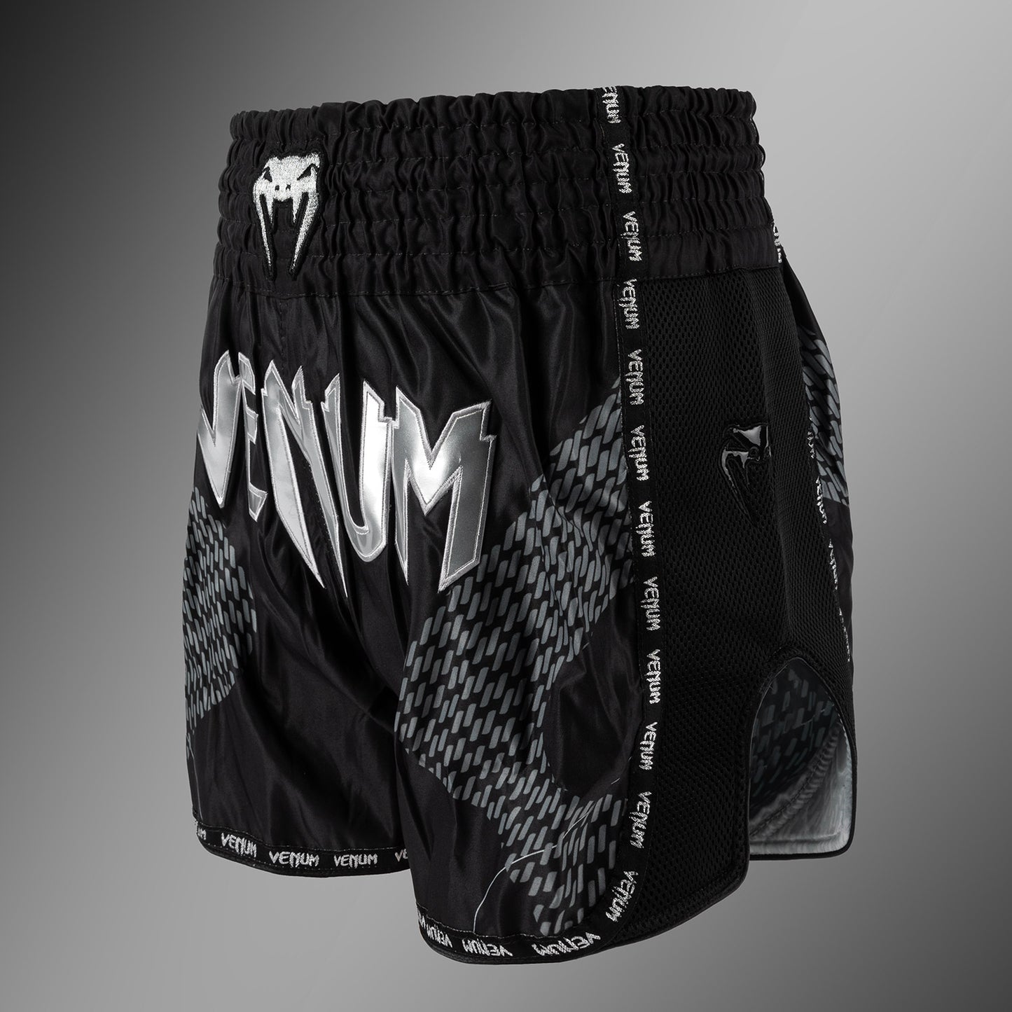 Venum Nexus Muay Thai Shorts - Black/Silver
