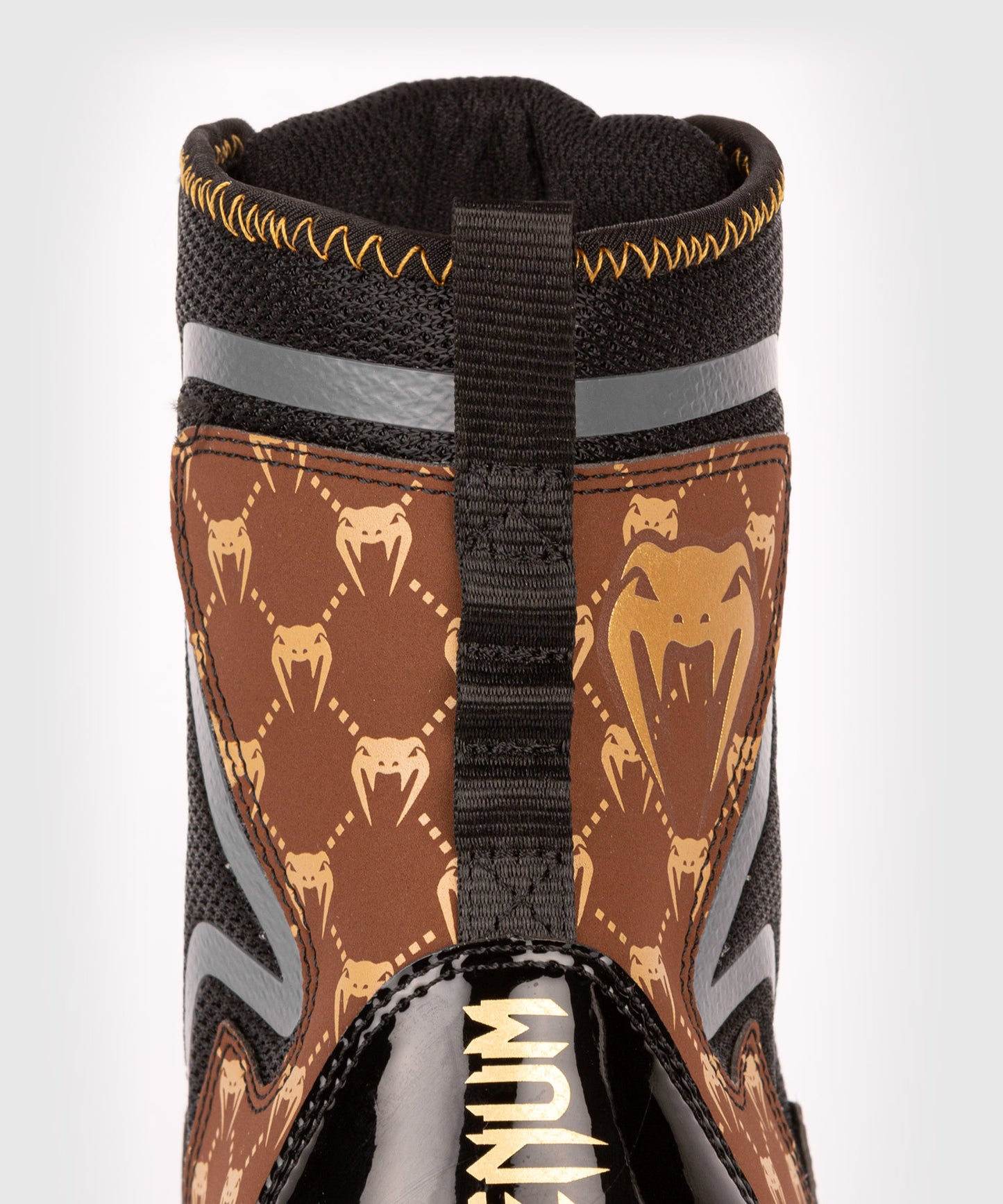 Venum Elite Evo Monogram Boxing Shoes – Black/Brown