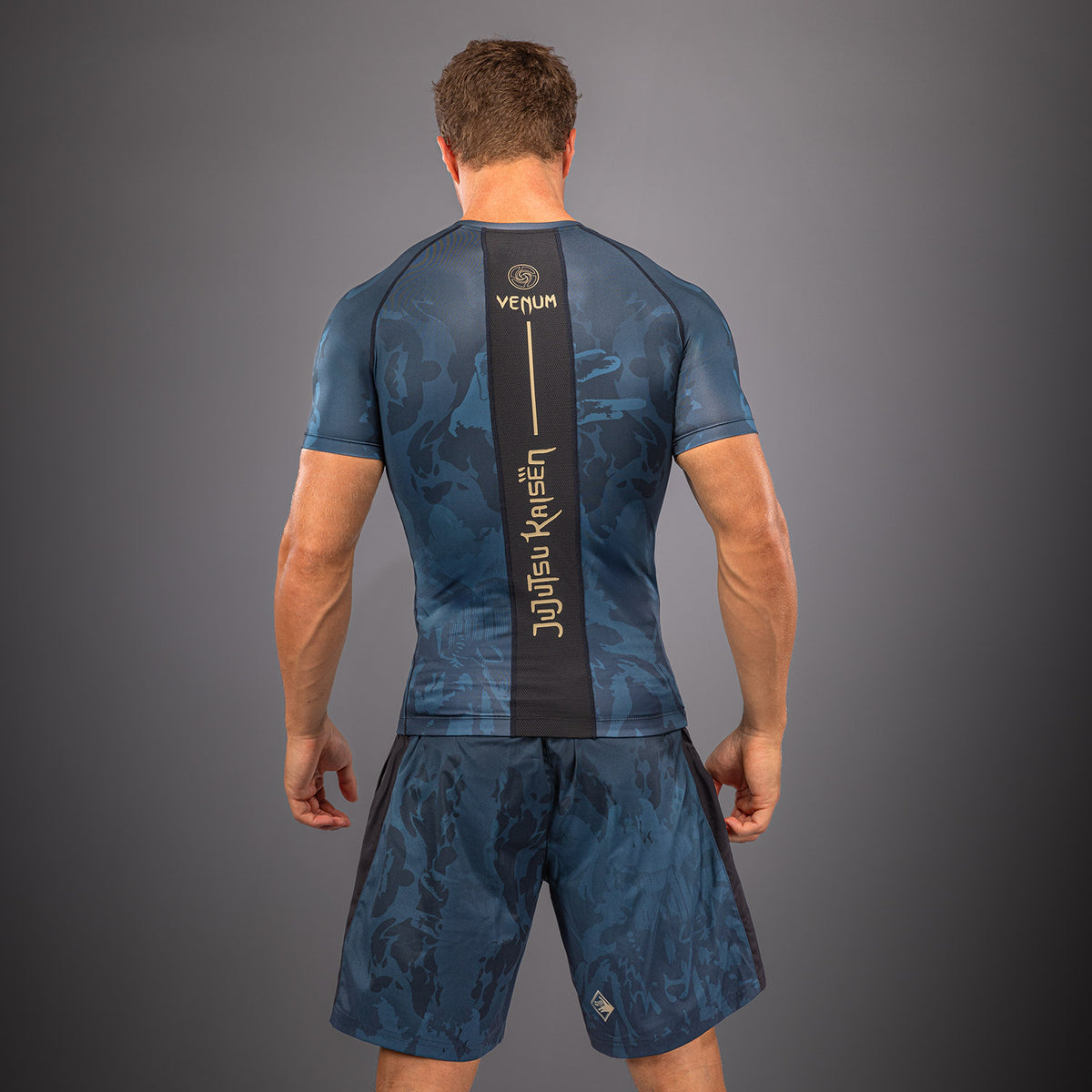 Jujutsu Kaisen x Venum Fushiguro Short Sleeve Rashguard - Ocean Blue
