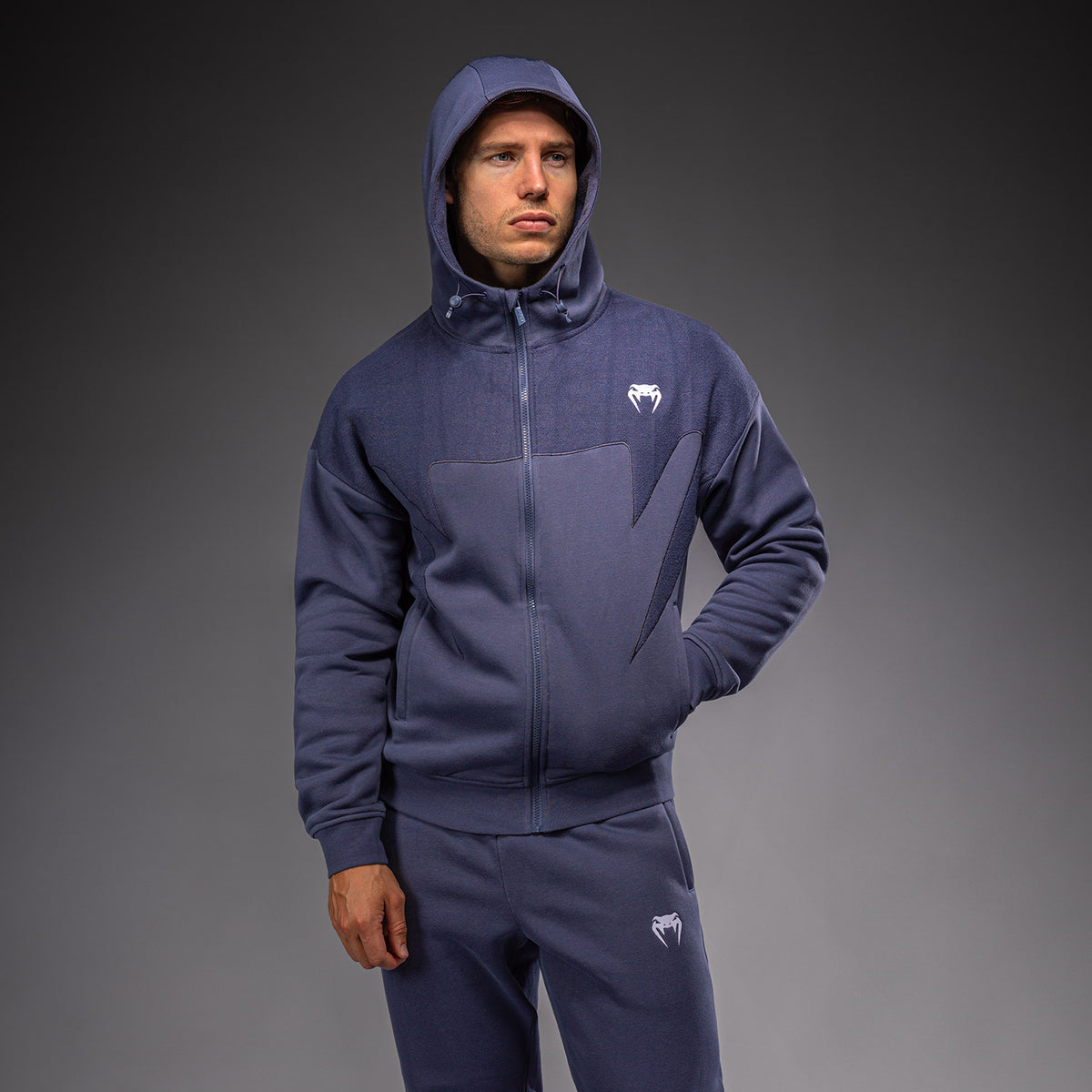 Venum Attack Fleece & Weave Track Jacket - Blue