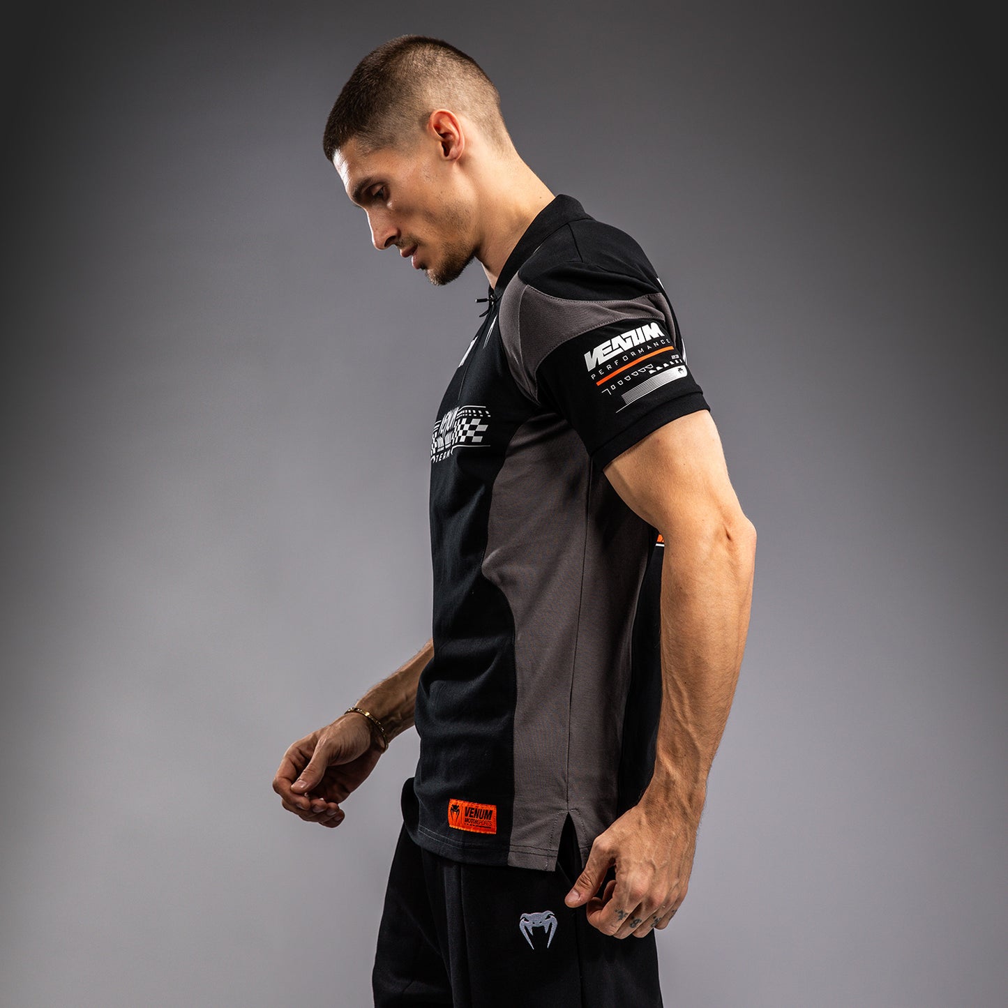 Venum Motorsport Cotton Polo - Deep Black