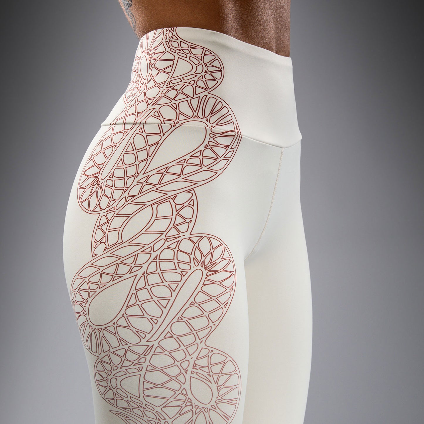 Venum Serpenti Women’s Leggings - Ivory/Burgundy