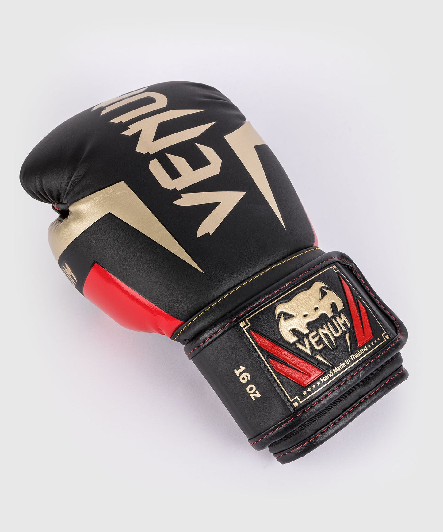 Venum Elite Boxing Gloves - Black/Gold/Red