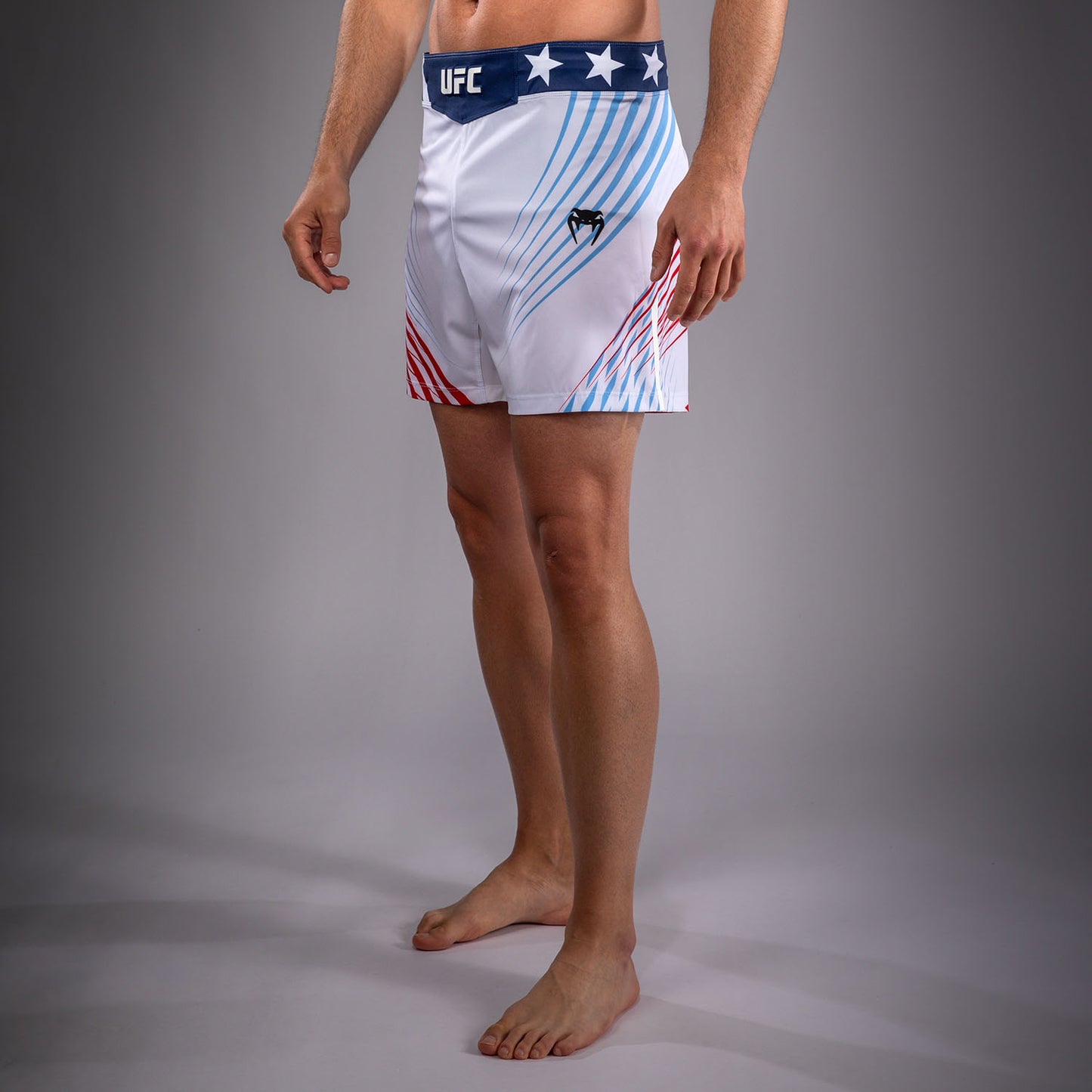 Men's Official UFC Freedom 250 by Venum White Authentic Fight Night Short Fit Fight Short