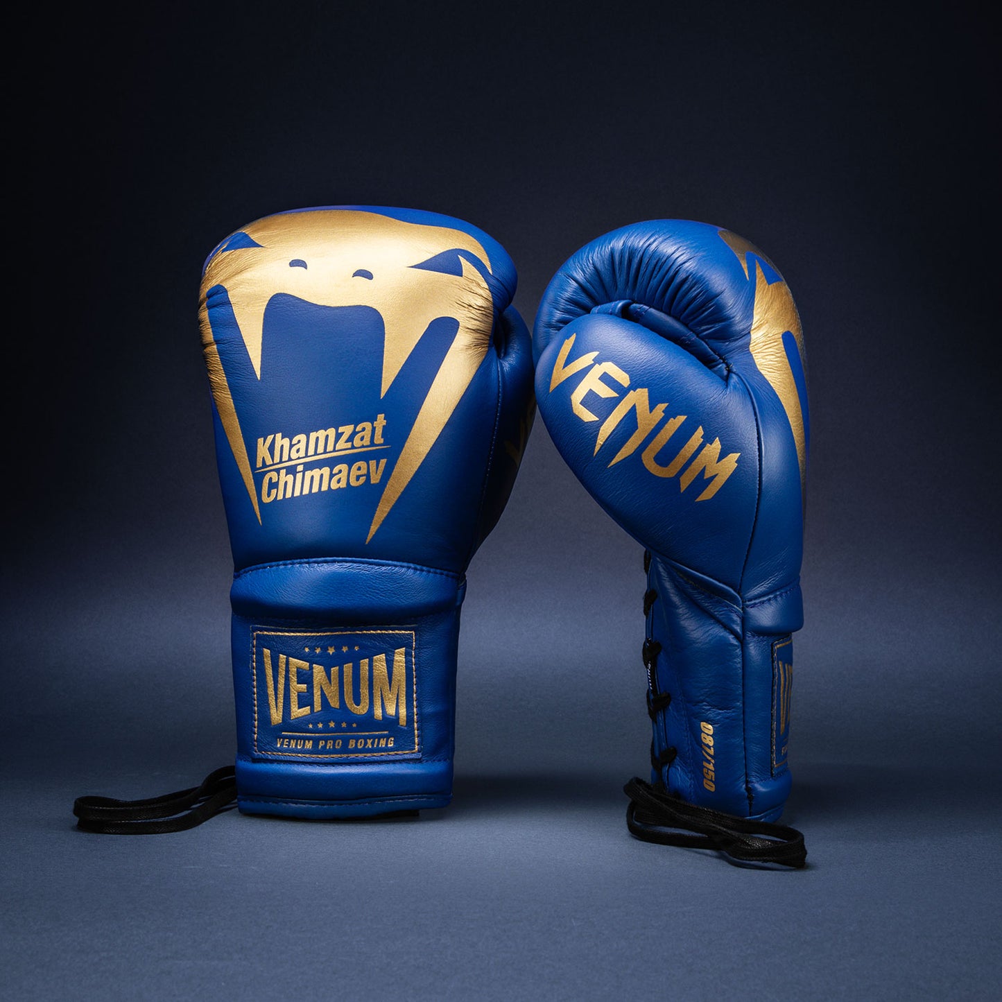 Venum Giant 2.0 Khamzat Chimaev Pro boxing gloves - Blue gold