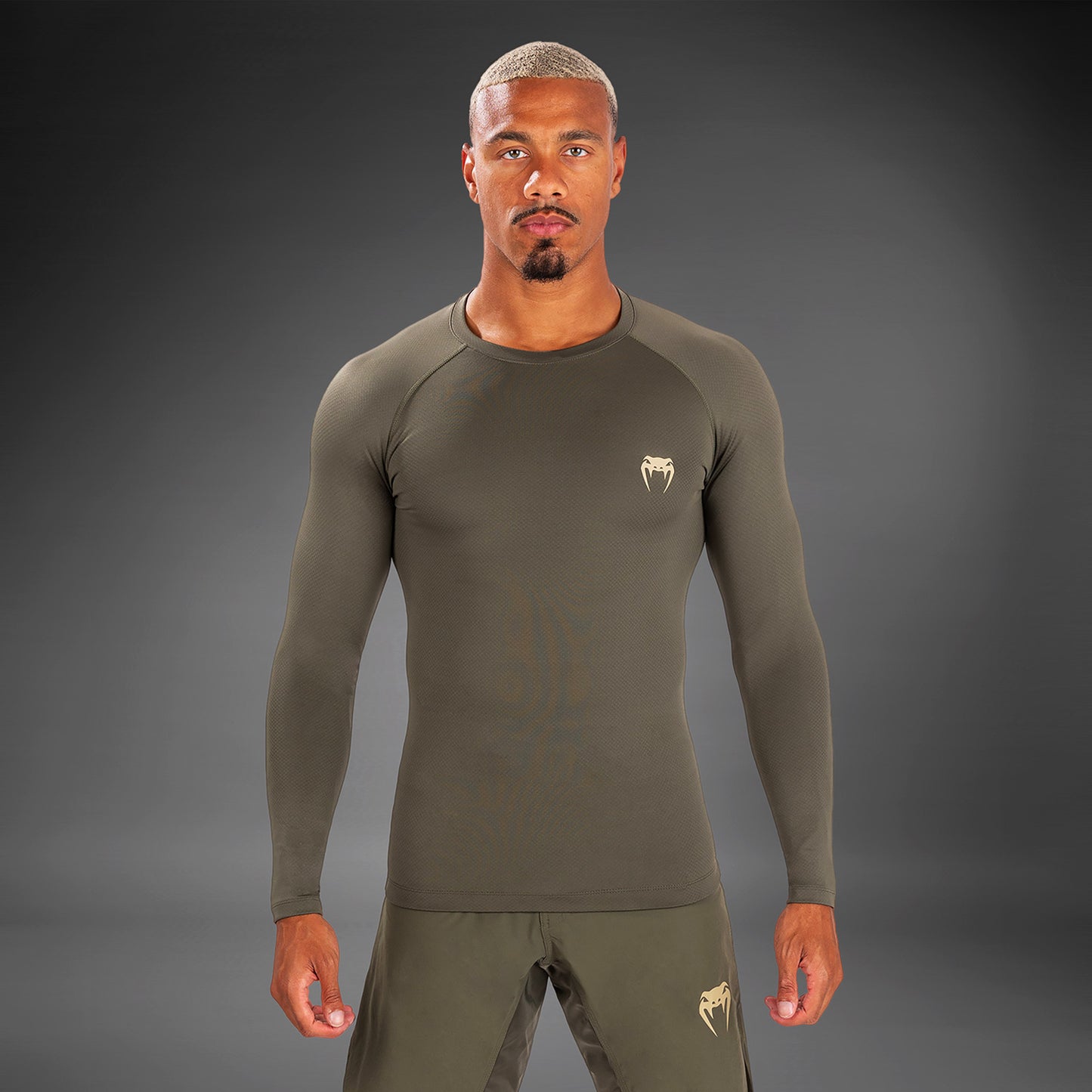 Venum Contender Men’s Long Sleeve Rashguard - Khaki