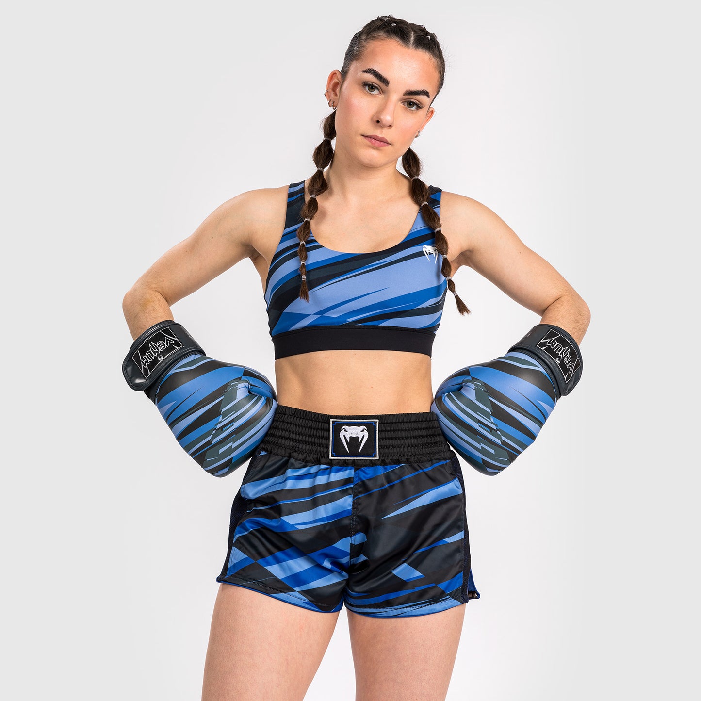 Venum Abyss Women’s Muay Thai Shorts - Shadow Blue