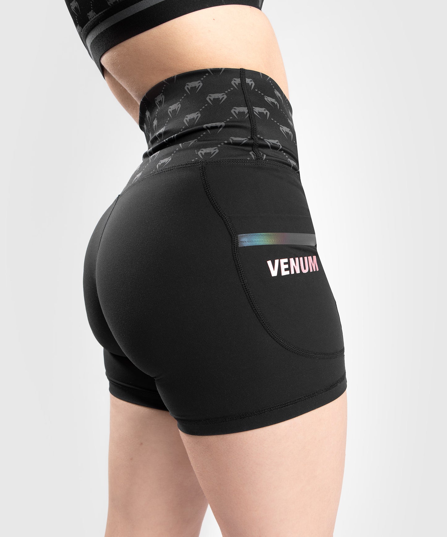 Venum Monogram Compression Shorts - For Women - Black/Pink Gold
