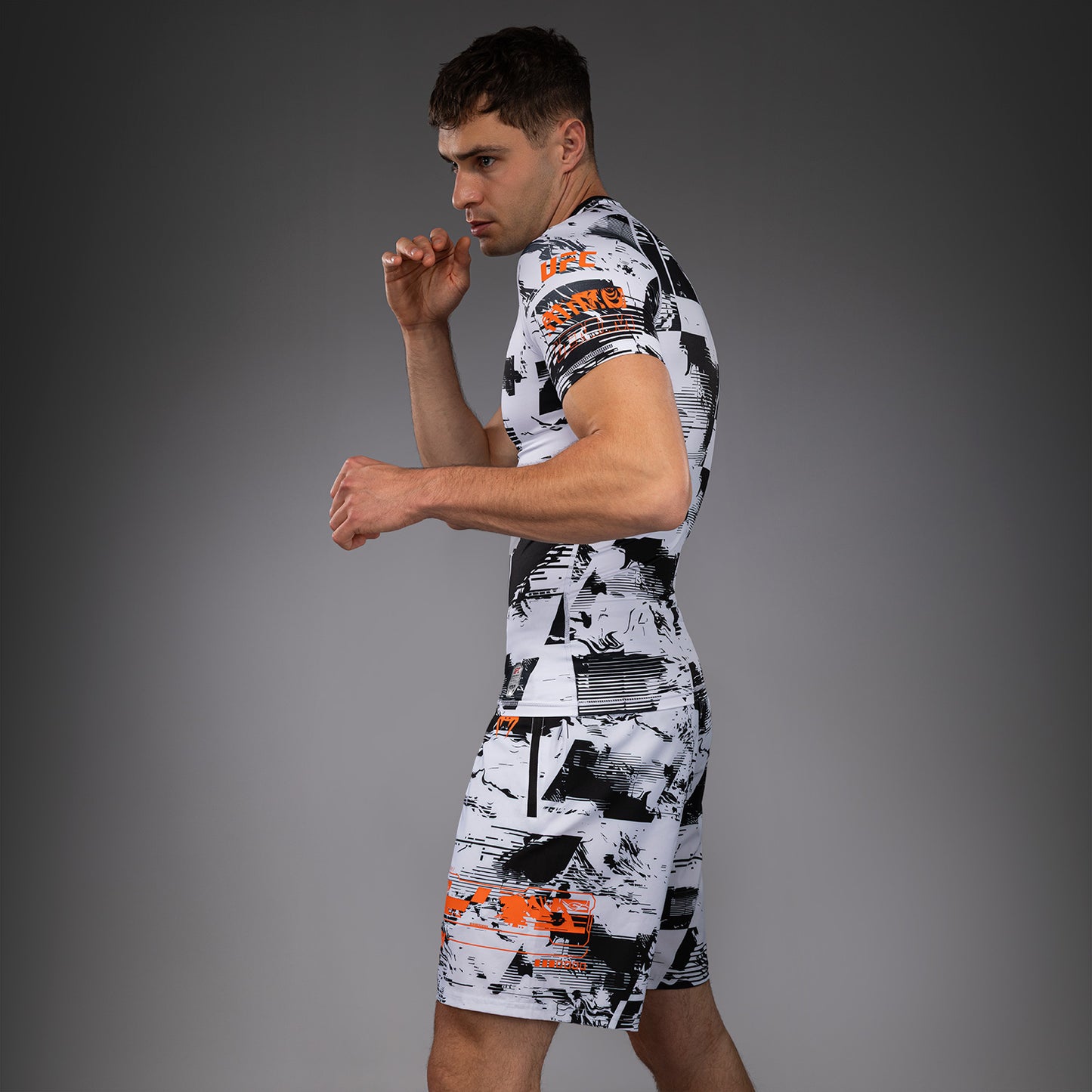 Men's UFC Zenith by Venum White Authentic Fight Week Performance Short Sleeve Rashguard