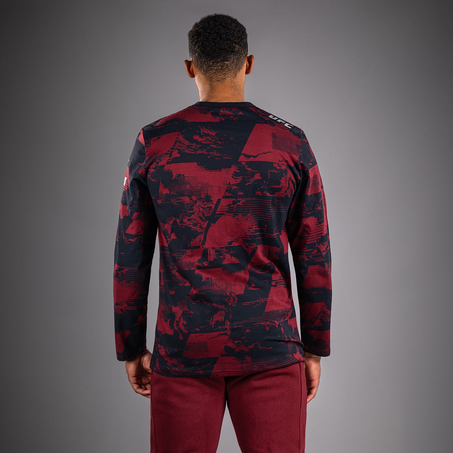 Men's UFC Zenith by Venum Burgundy Authentic Fight Week Long Sleeve T-Shirt